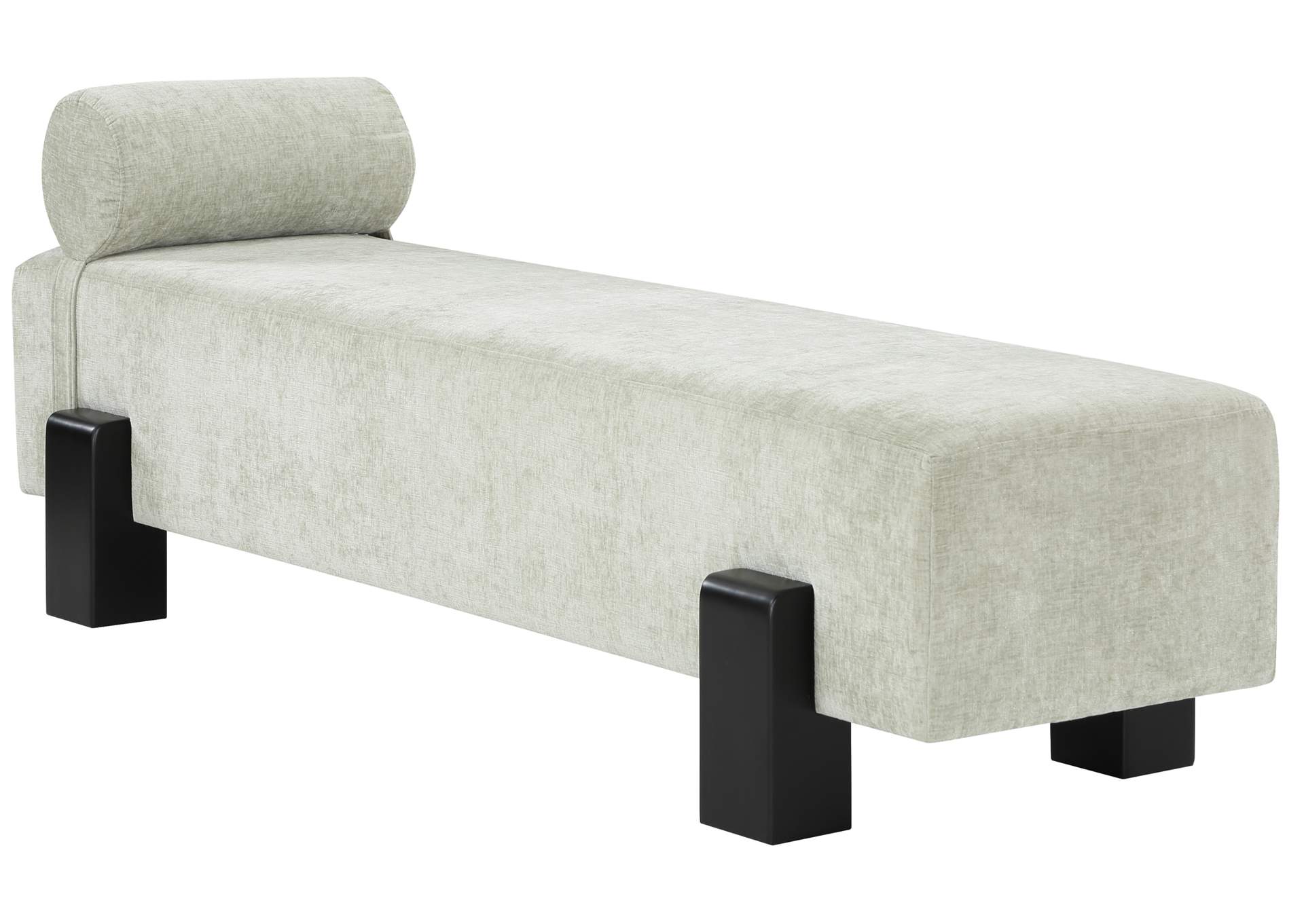Edison Mint Green Chenille Fabric Bench,Meridian Furniture