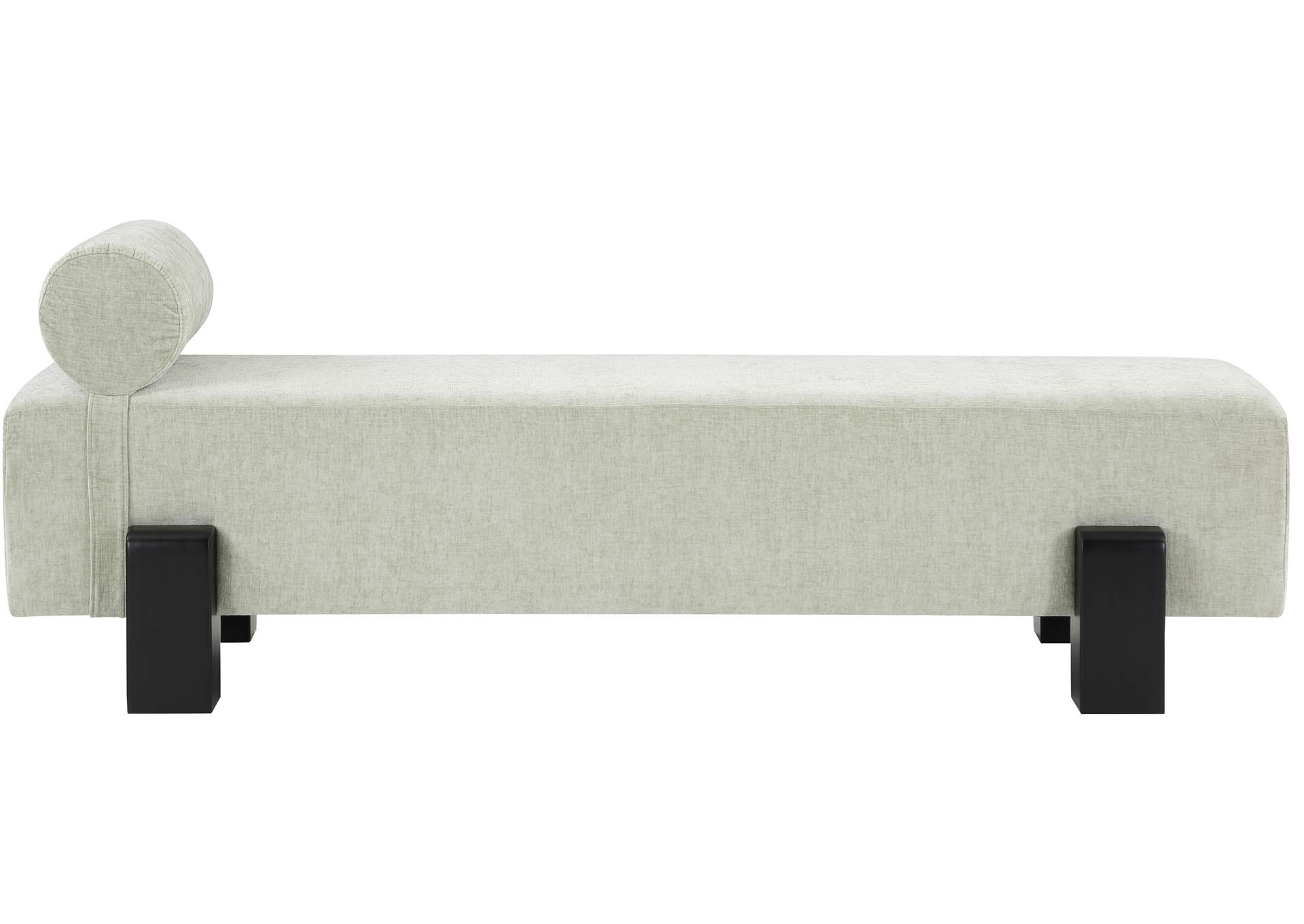 Edison Mint Green Chenille Fabric Bench,Meridian Furniture