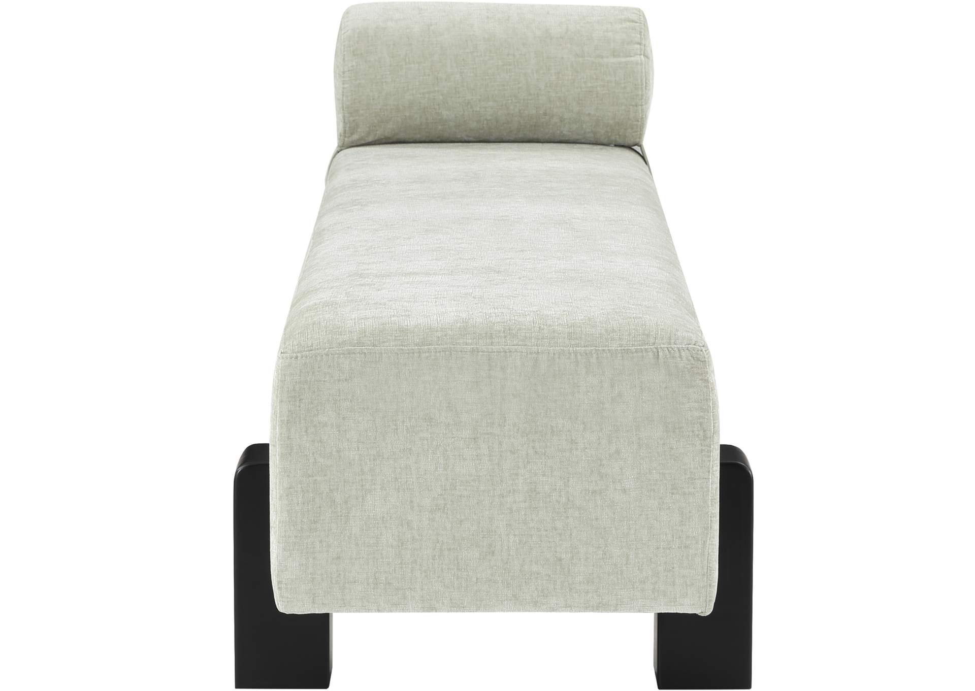 Edison Mint Green Chenille Fabric Bench,Meridian Furniture