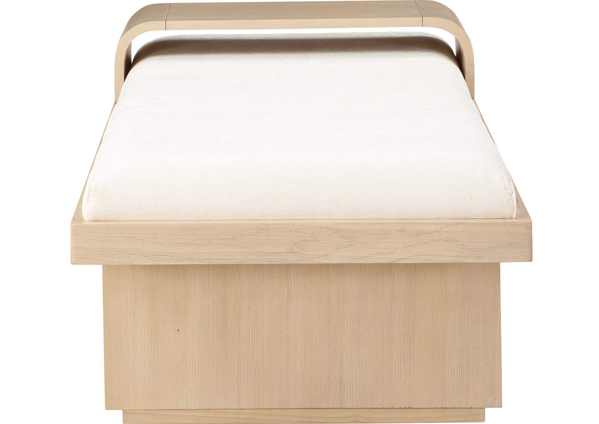 Arlington Cream Chenille Fabric Bench,Meridian Furniture