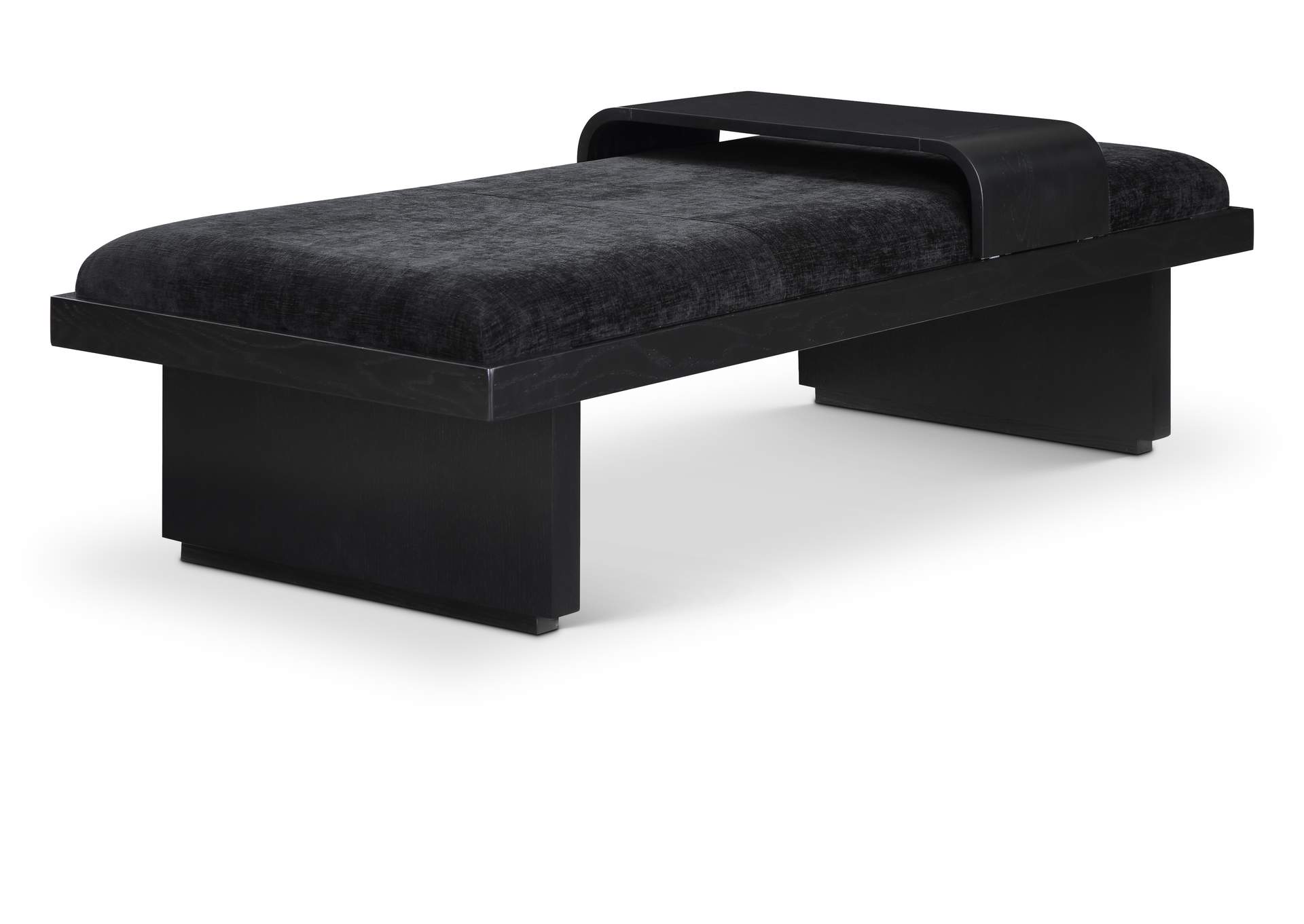 Arlington Black Chenille Fabric Bench,Meridian Furniture
