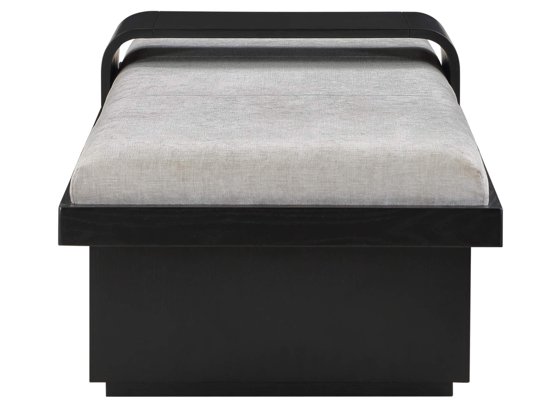 Arlington Light Grey Chenille Fabric Bench,Meridian Furniture
