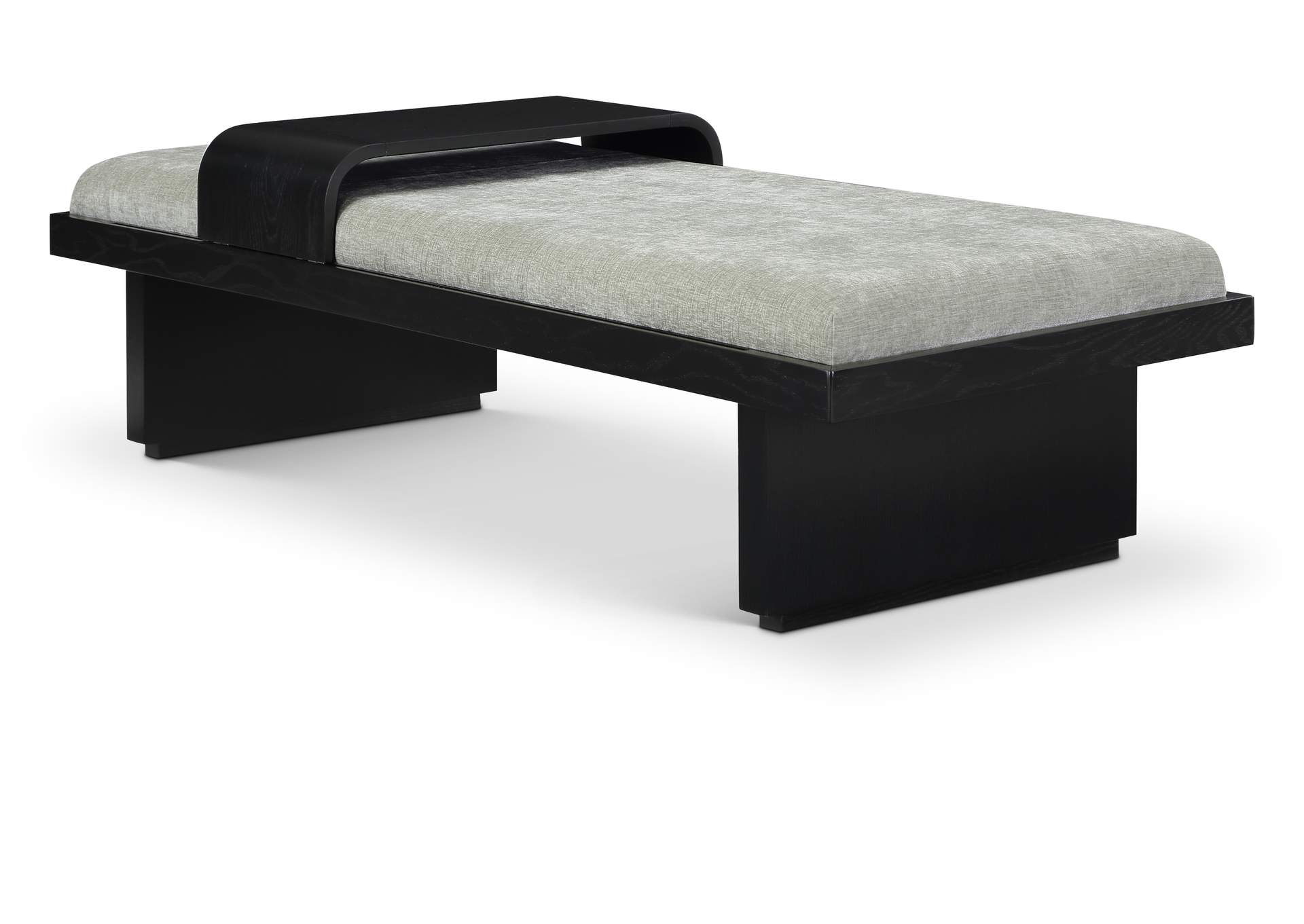 Arlington Mint Green Chenille Fabric Bench,Meridian Furniture