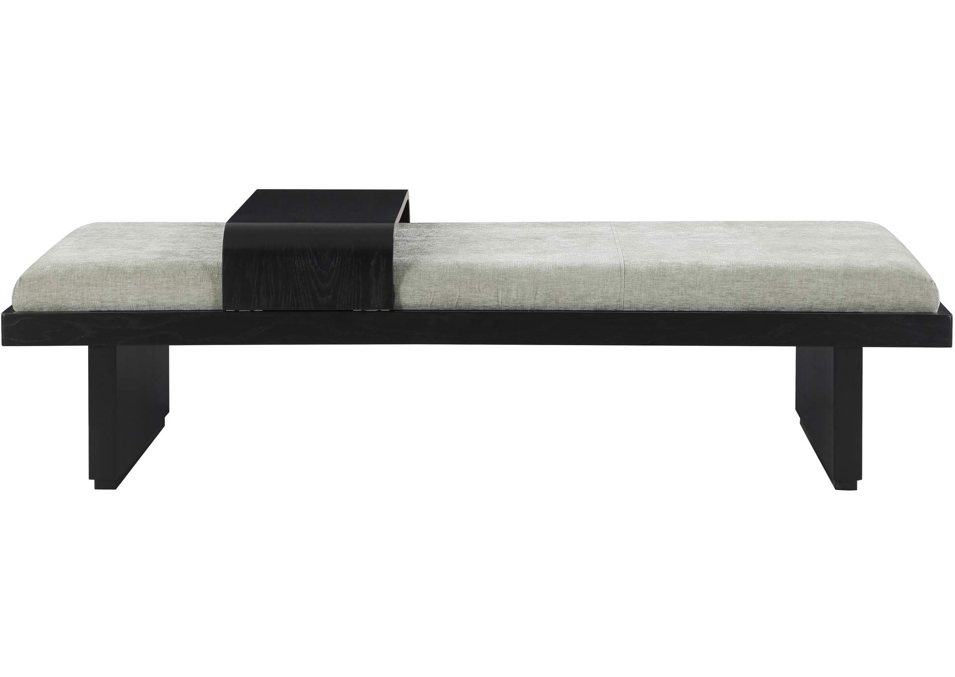 Arlington Mint Green Chenille Fabric Bench,Meridian Furniture