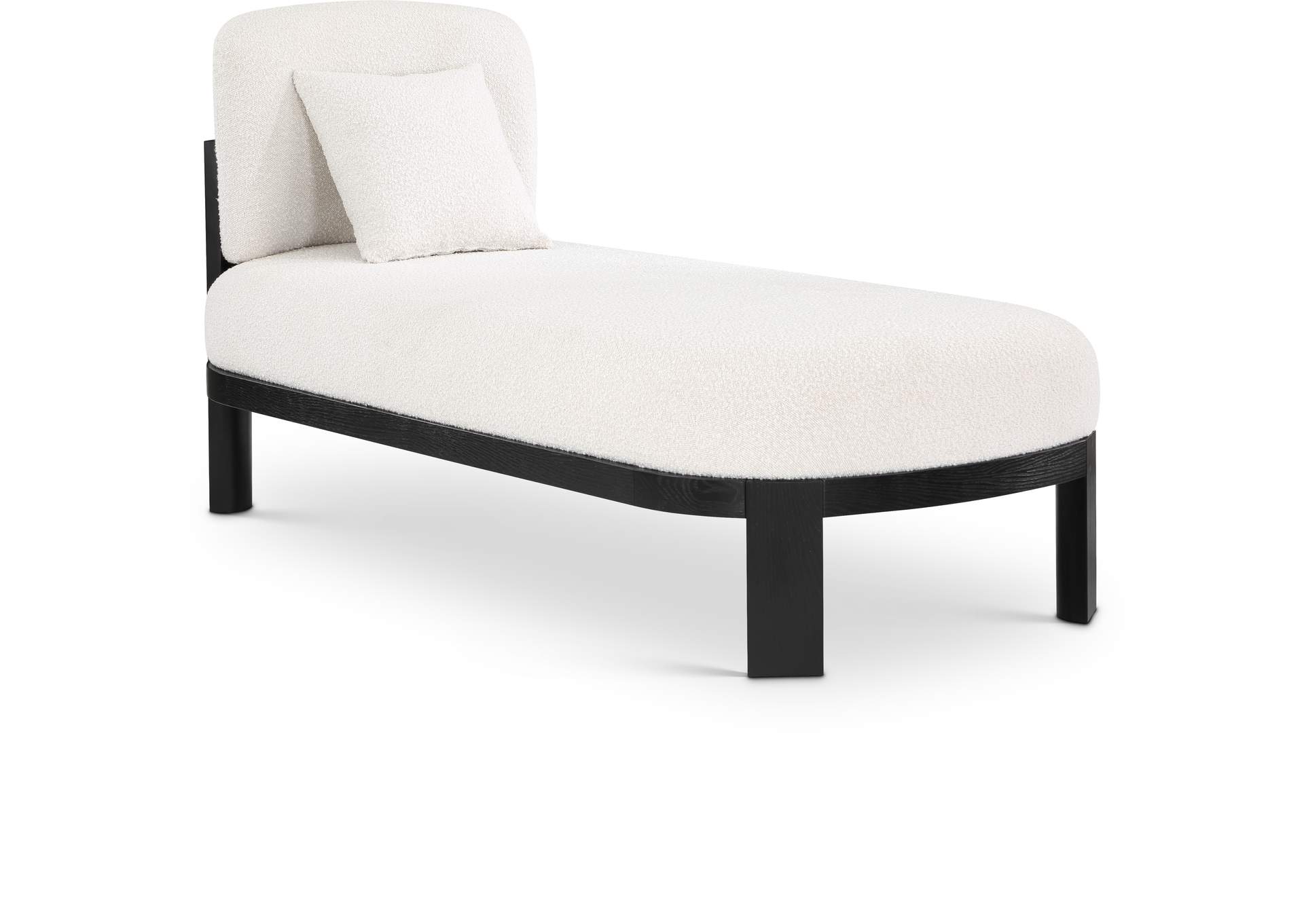 Maybourne Cream Boucle Fabric Chaise - Bench,Meridian Furniture