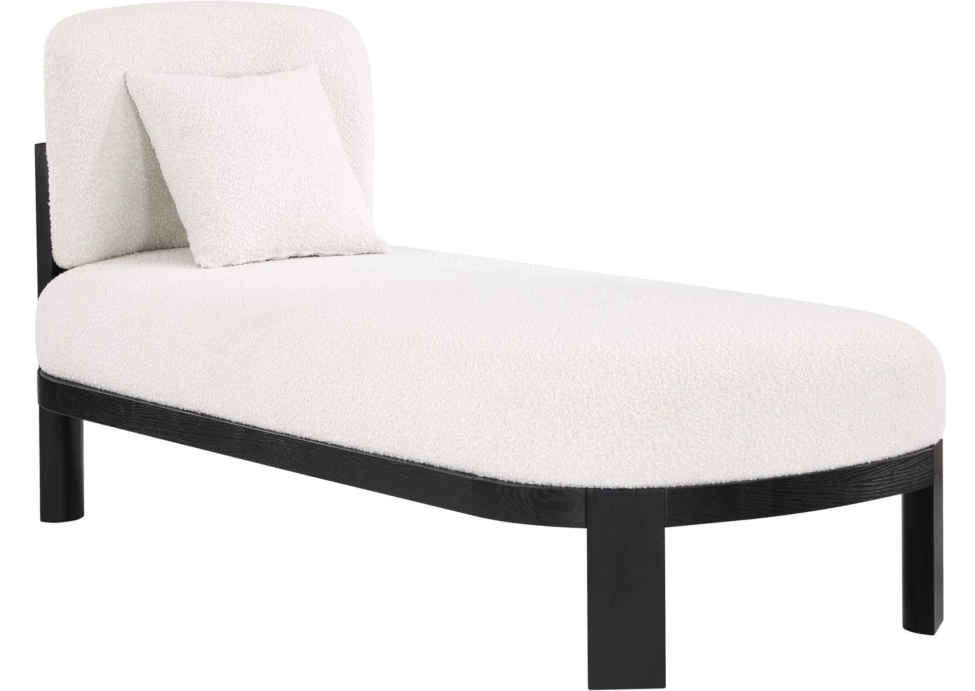 Maybourne Cream Boucle Fabric Chaise - Bench,Meridian Furniture