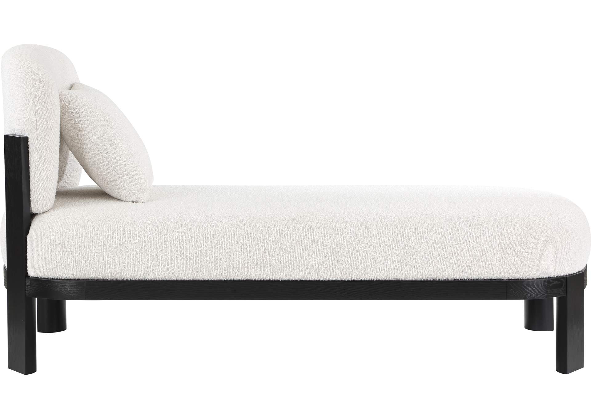 Maybourne Cream Boucle Fabric Chaise - Bench,Meridian Furniture