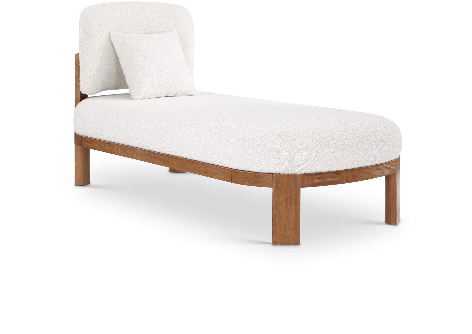 Maybourne Cream Boucle Fabric Chaise - Bench,Meridian Furniture