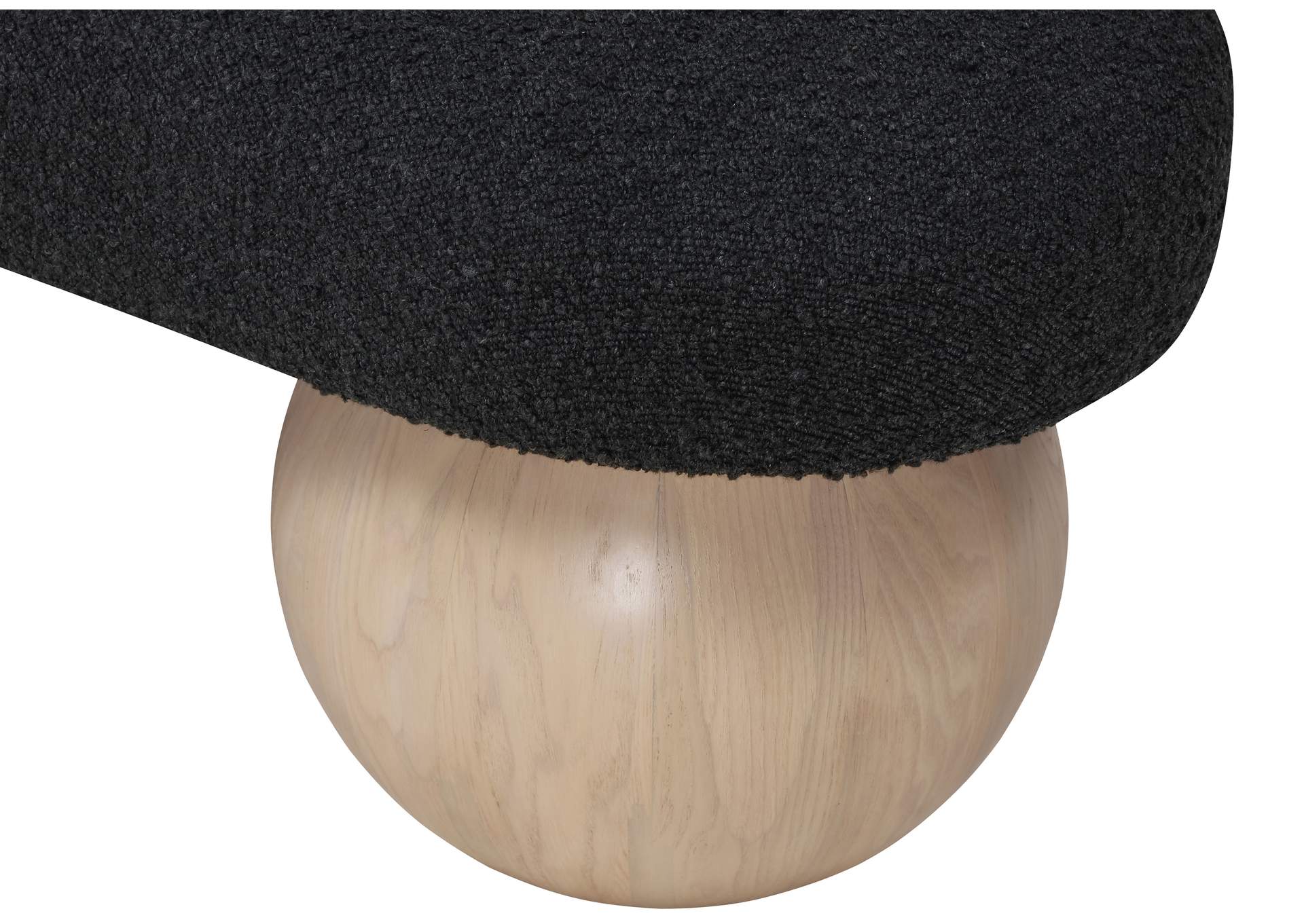 Bowie Black Bench,Meridian Furniture