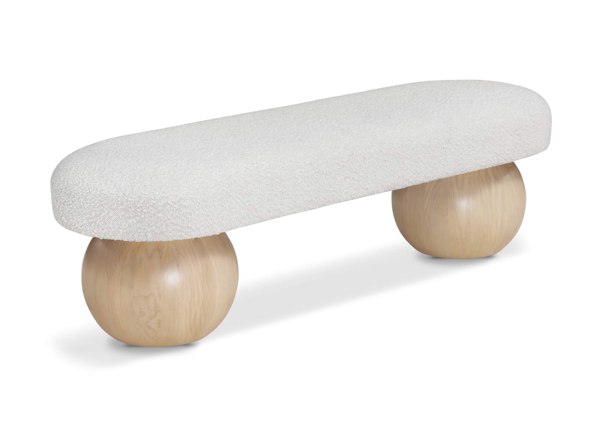 Bowie Cream Bench,Meridian Furniture
