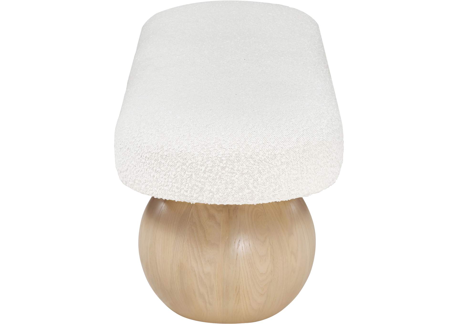 Bowie Cream Bench,Meridian Furniture