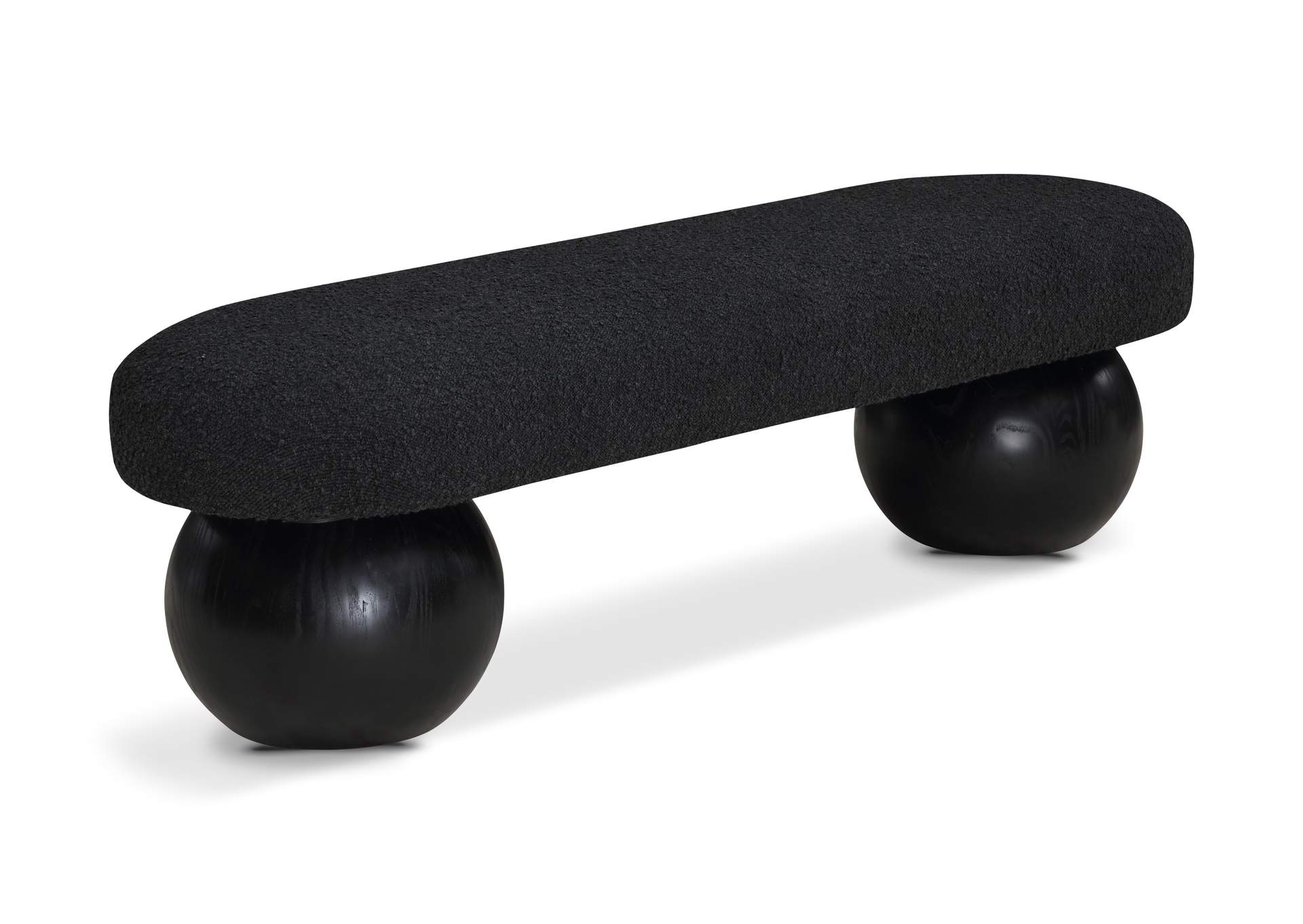 Bowie Black Bench,Meridian Furniture