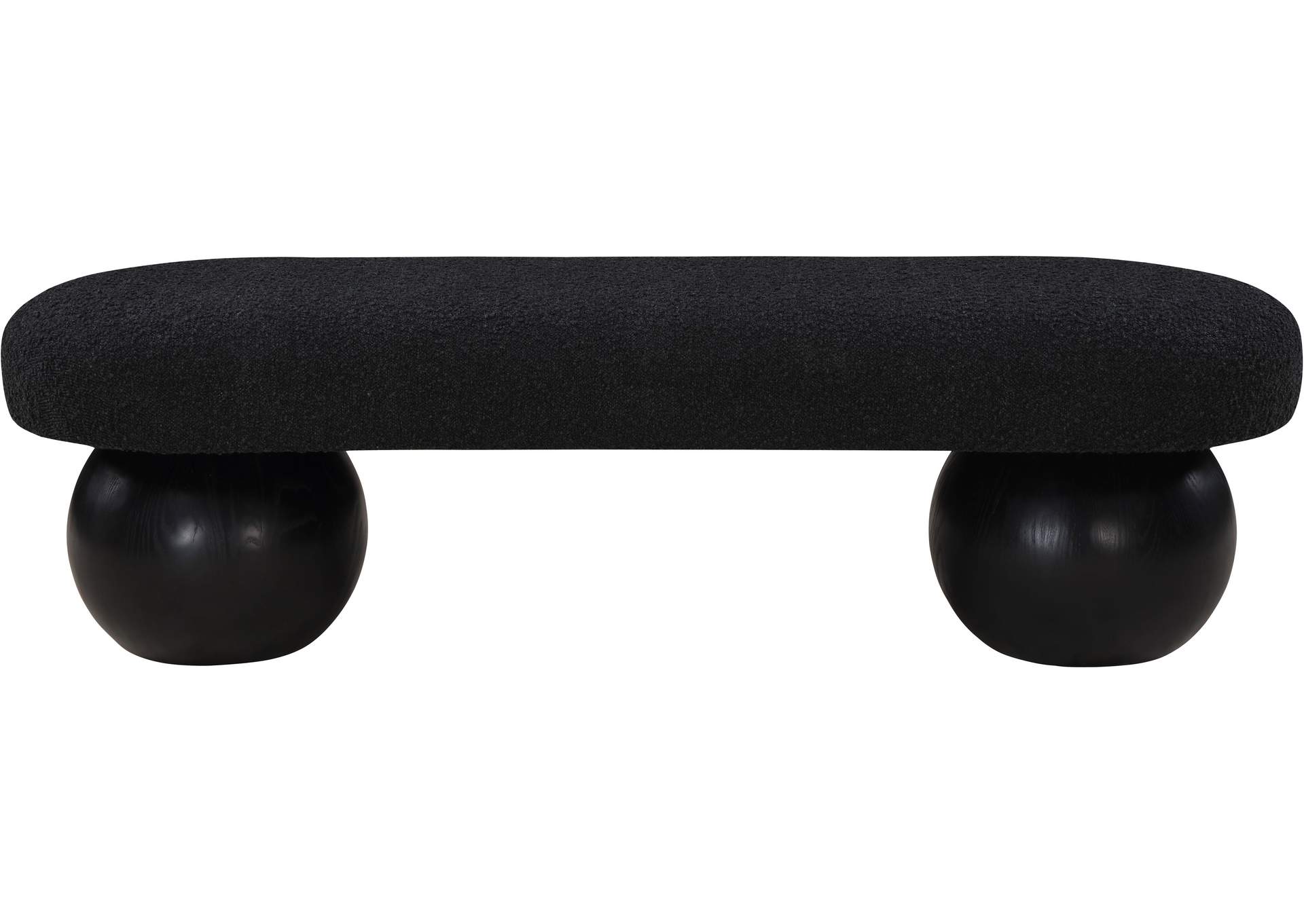 Bowie Black Bench,Meridian Furniture