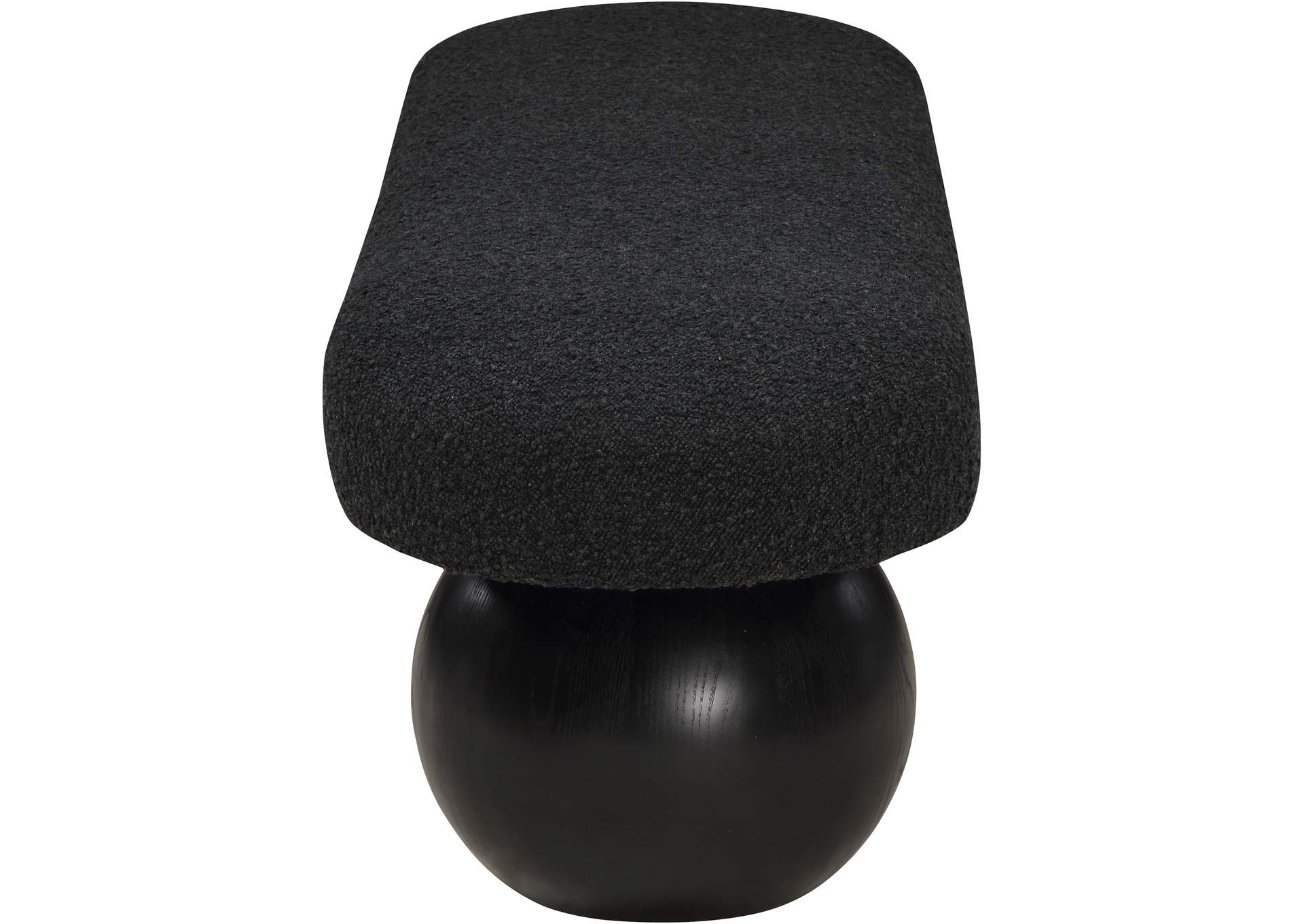 Bowie Black Bench,Meridian Furniture