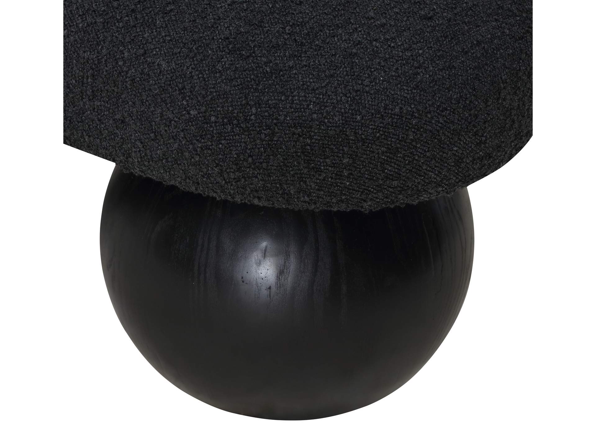 Bowie Black Bench,Meridian Furniture