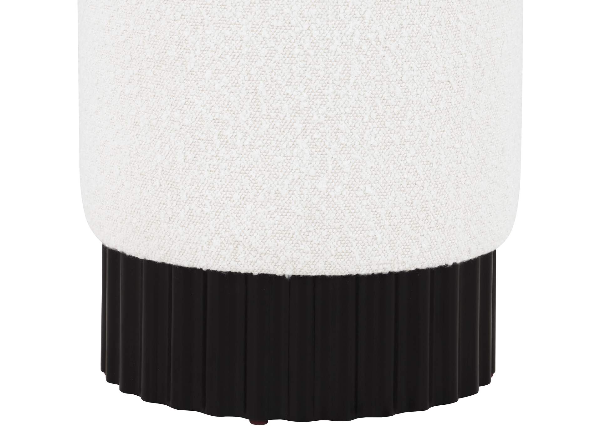 Veranda Cream Boucle Fabric Ottoman - Stool,Meridian Furniture