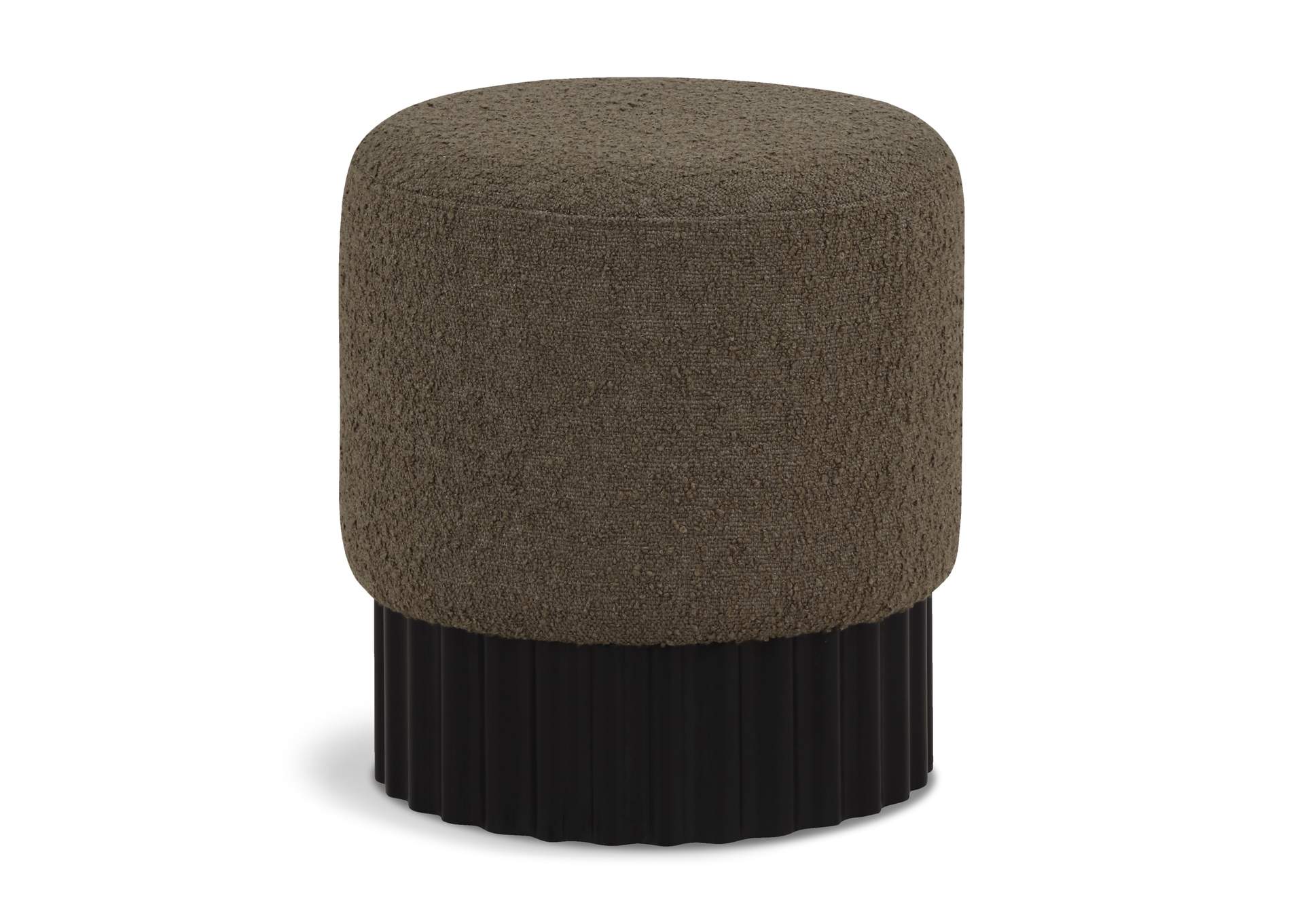 Veranda Olive Boucle Fabric Ottoman - Stool,Meridian Furniture