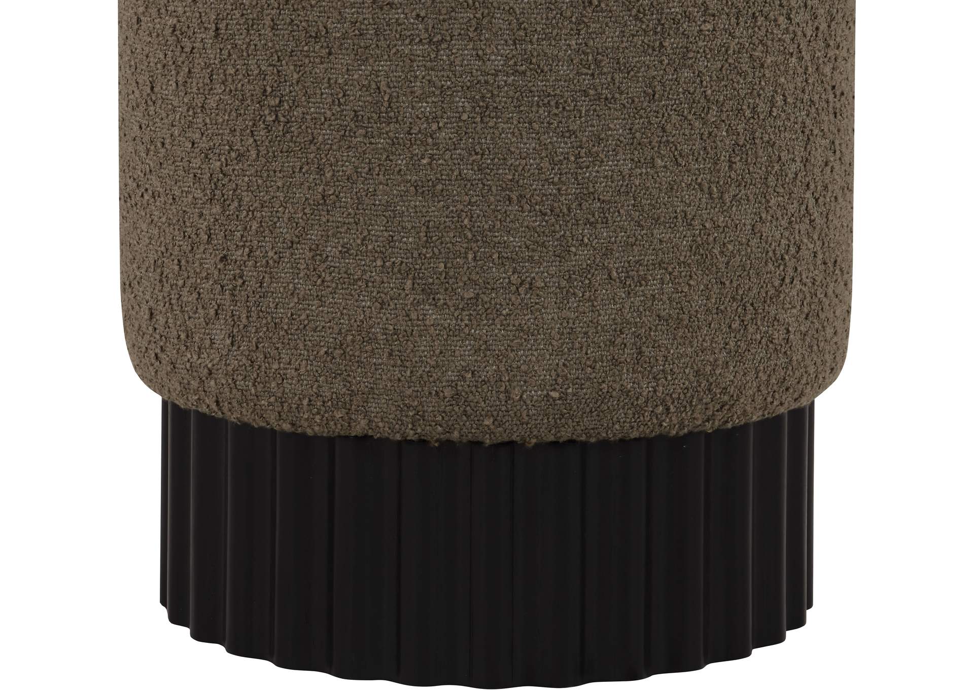 Veranda Olive Boucle Fabric Ottoman - Stool,Meridian Furniture