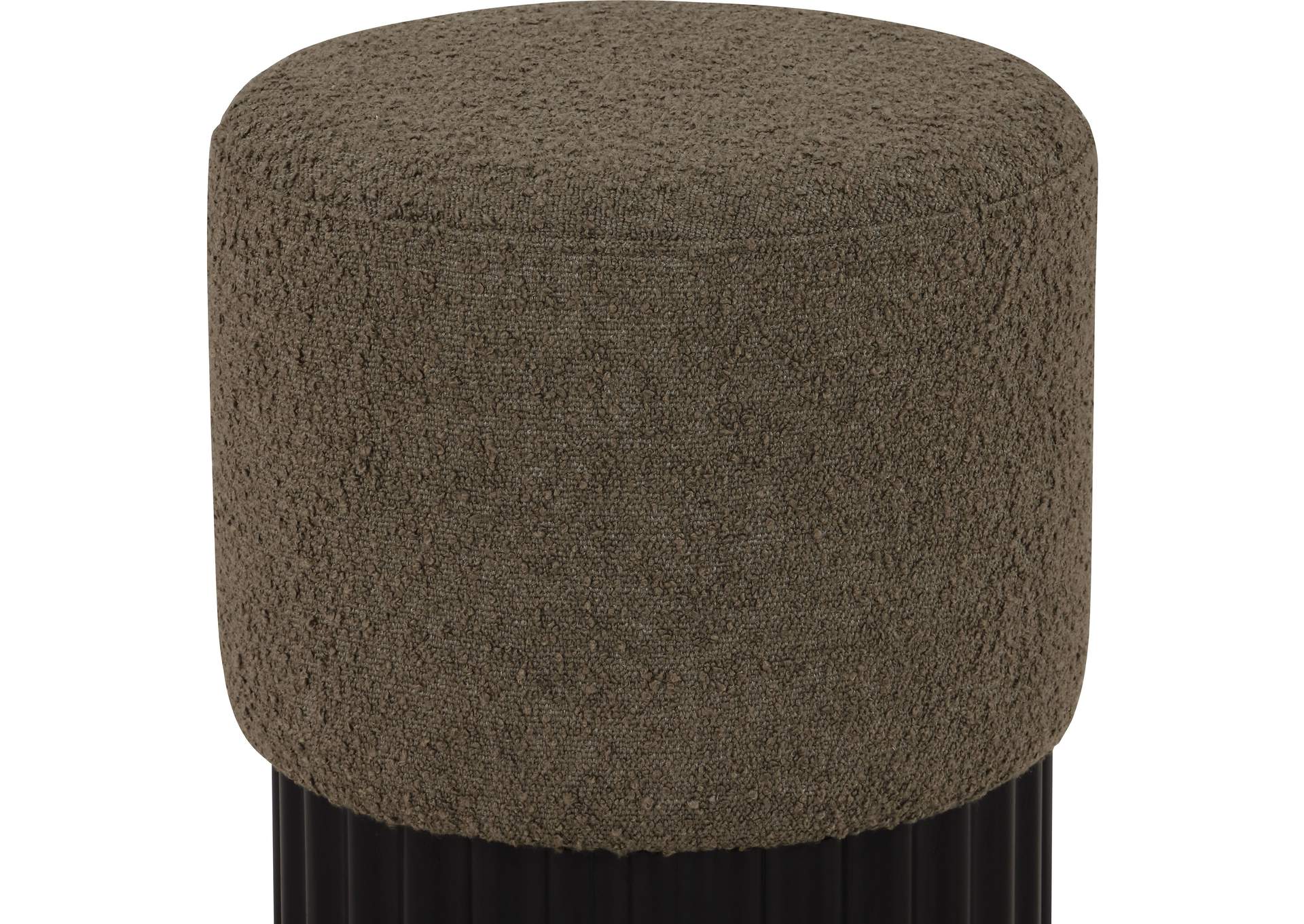 Veranda Olive Boucle Fabric Ottoman - Stool,Meridian Furniture