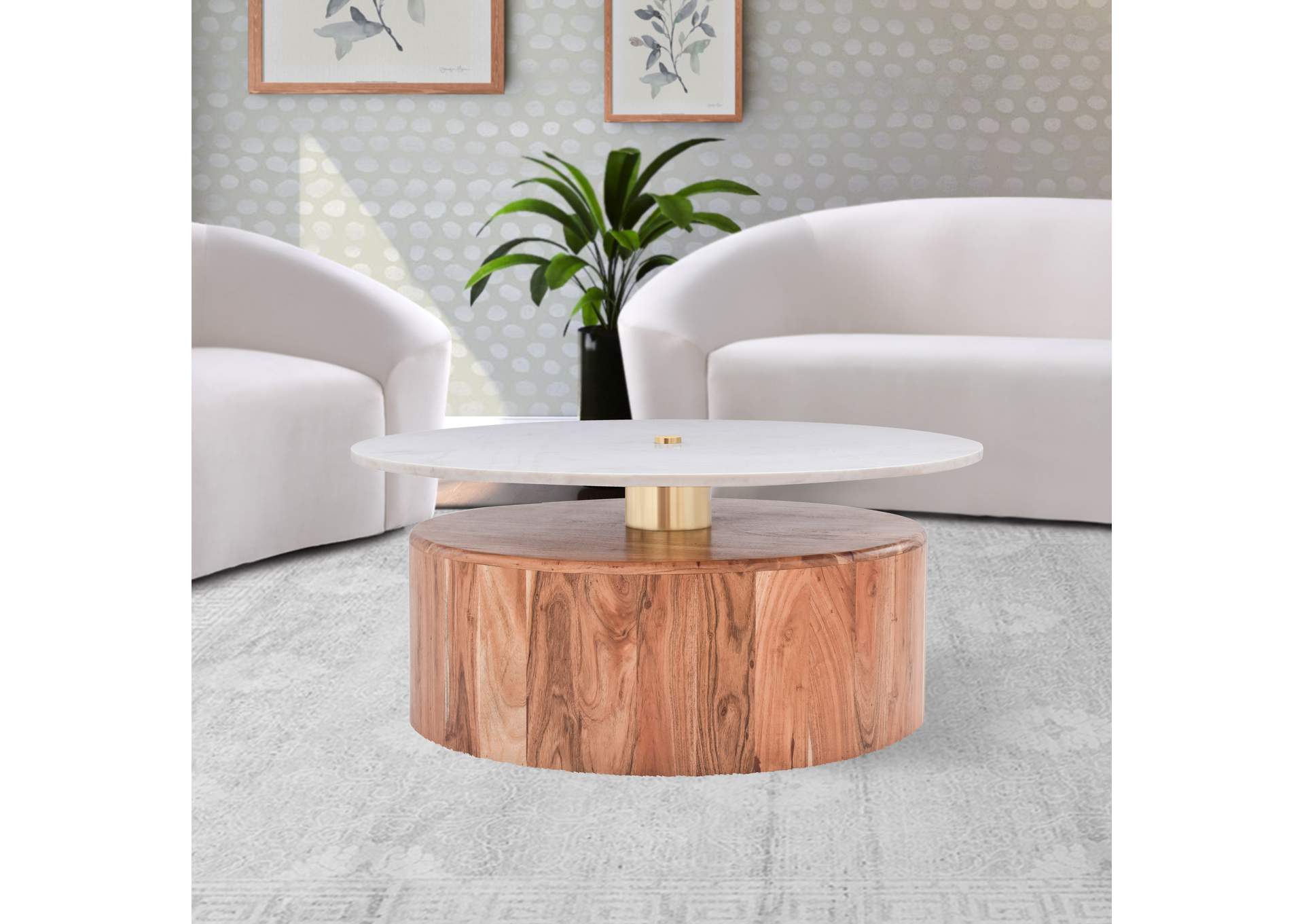 Stonewood Acacia Wood Coffee Table,Meridian Furniture