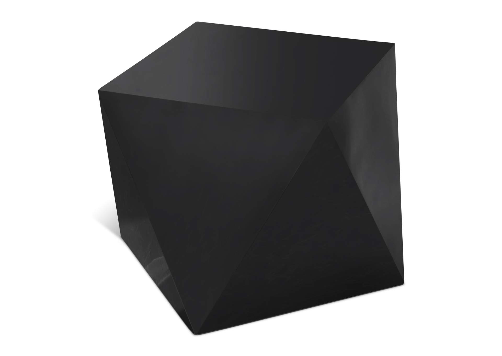 Gemma Matte Black End Table,Meridian Furniture