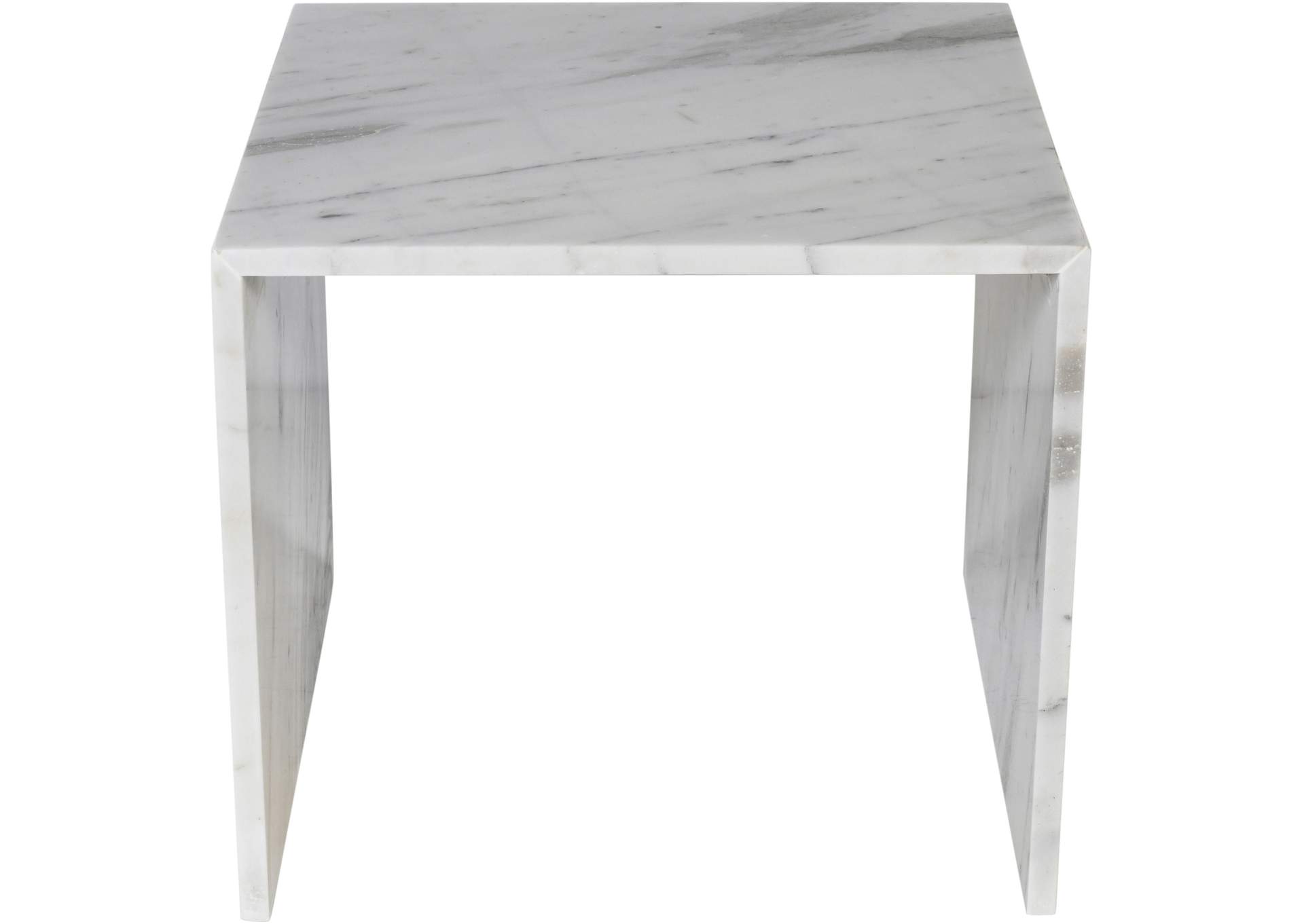 Canova White End Table,Meridian Furniture
