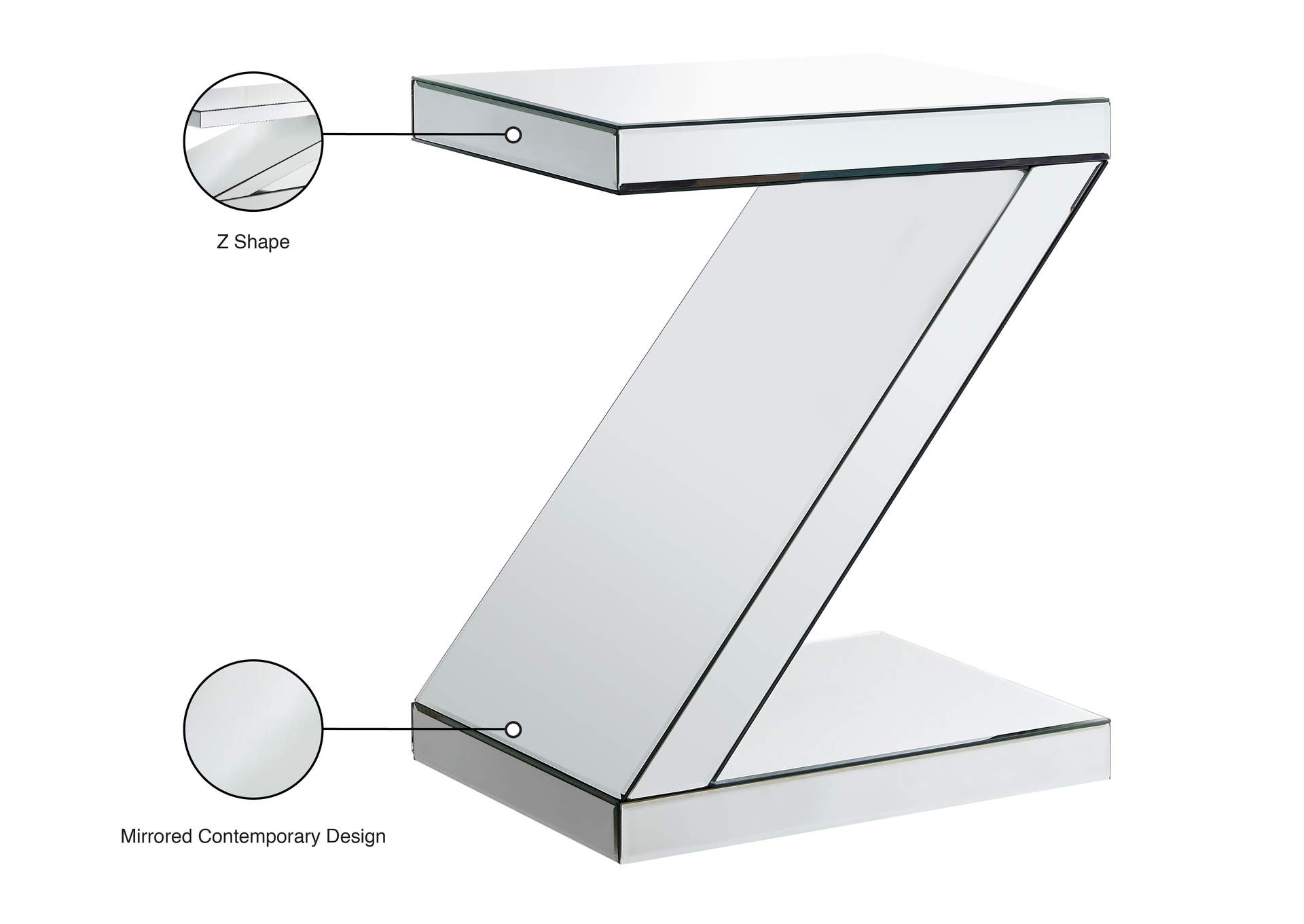 Zee End Table,Meridian Furniture