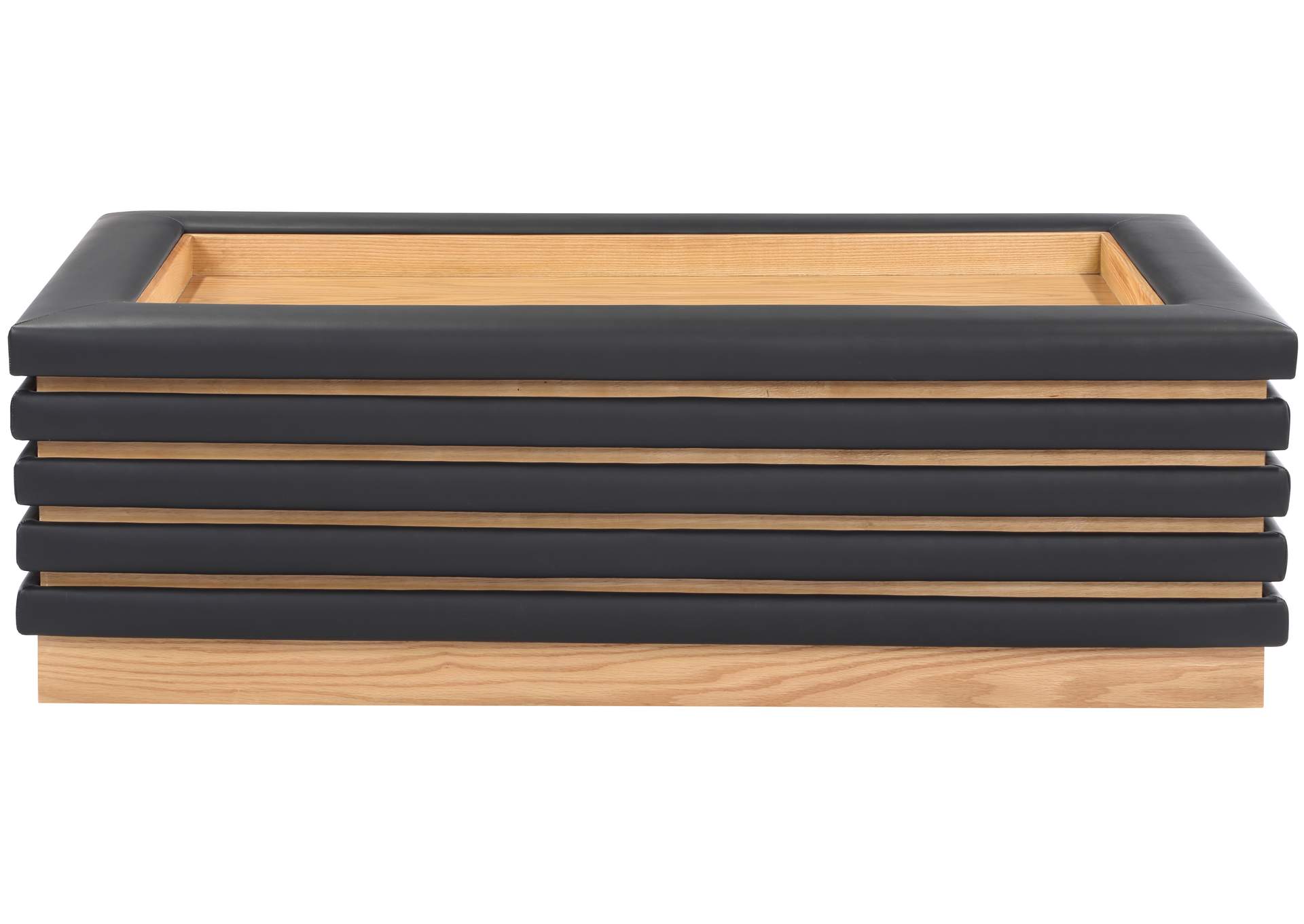 Rory Black Faux Leather Coffee Table,Meridian Furniture