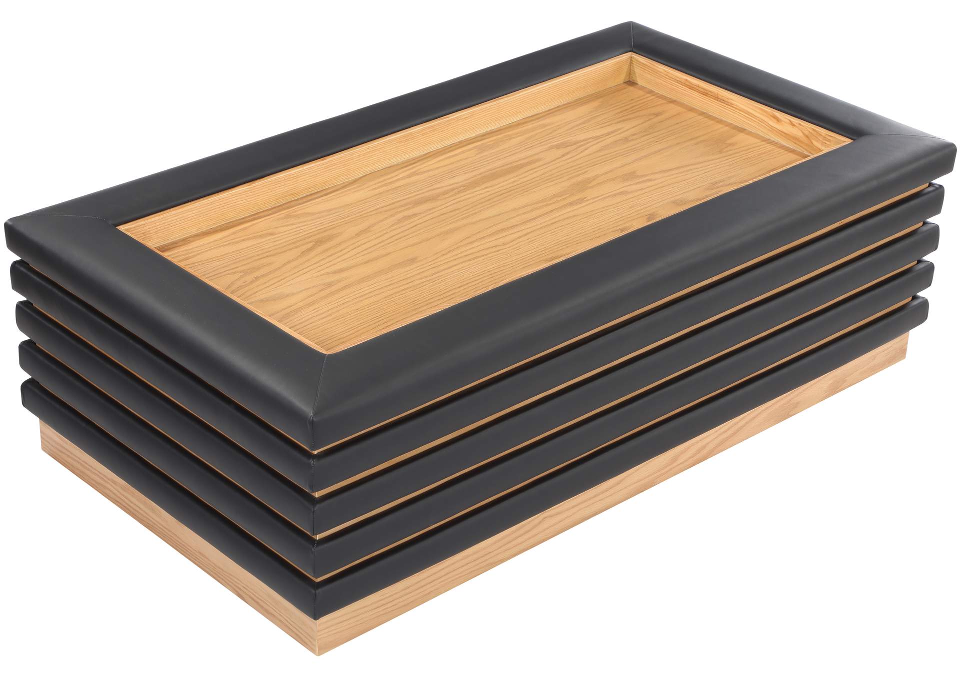 Rory Black Faux Leather Coffee Table,Meridian Furniture