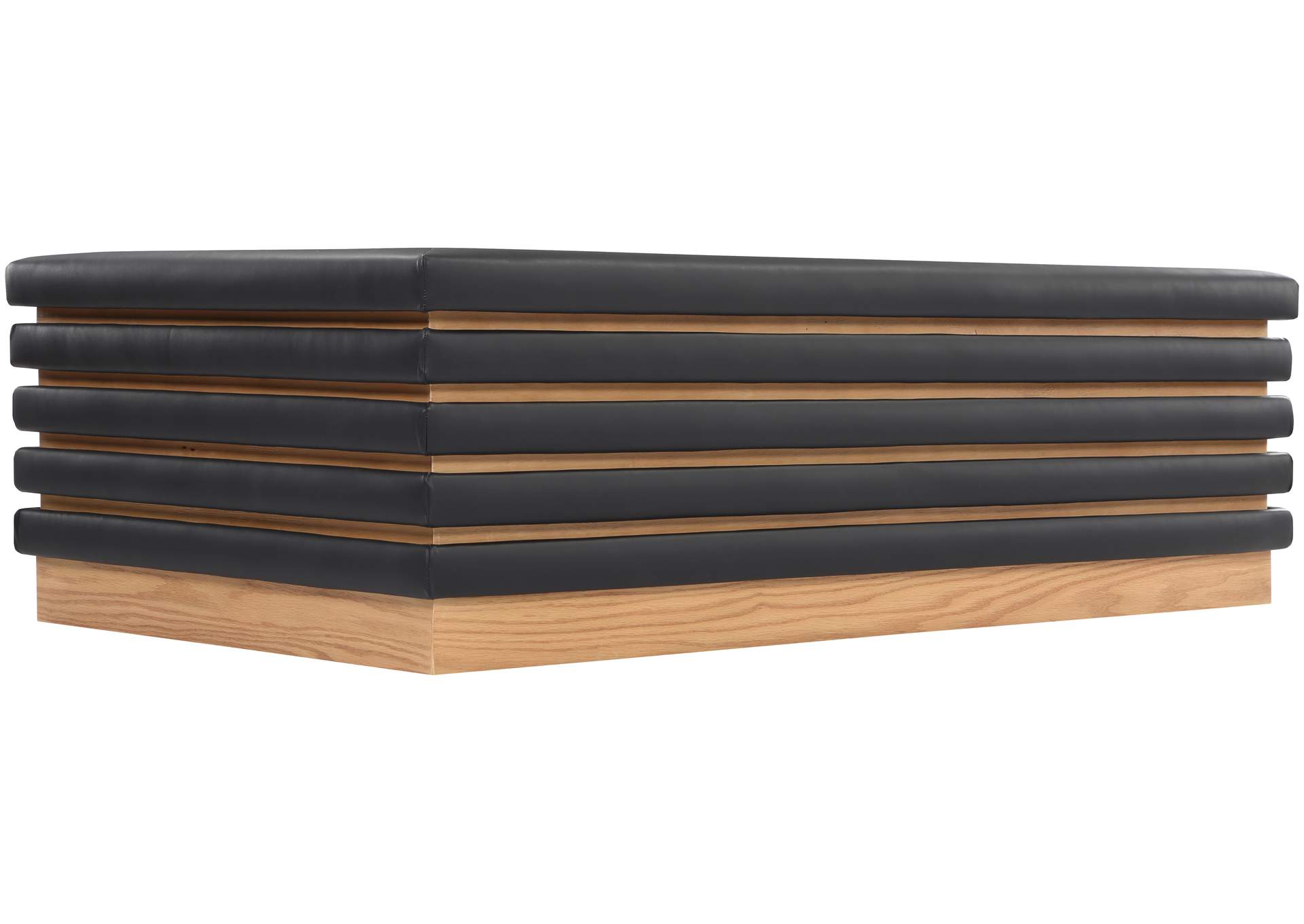 Rory Black Faux Leather Coffee Table,Meridian Furniture