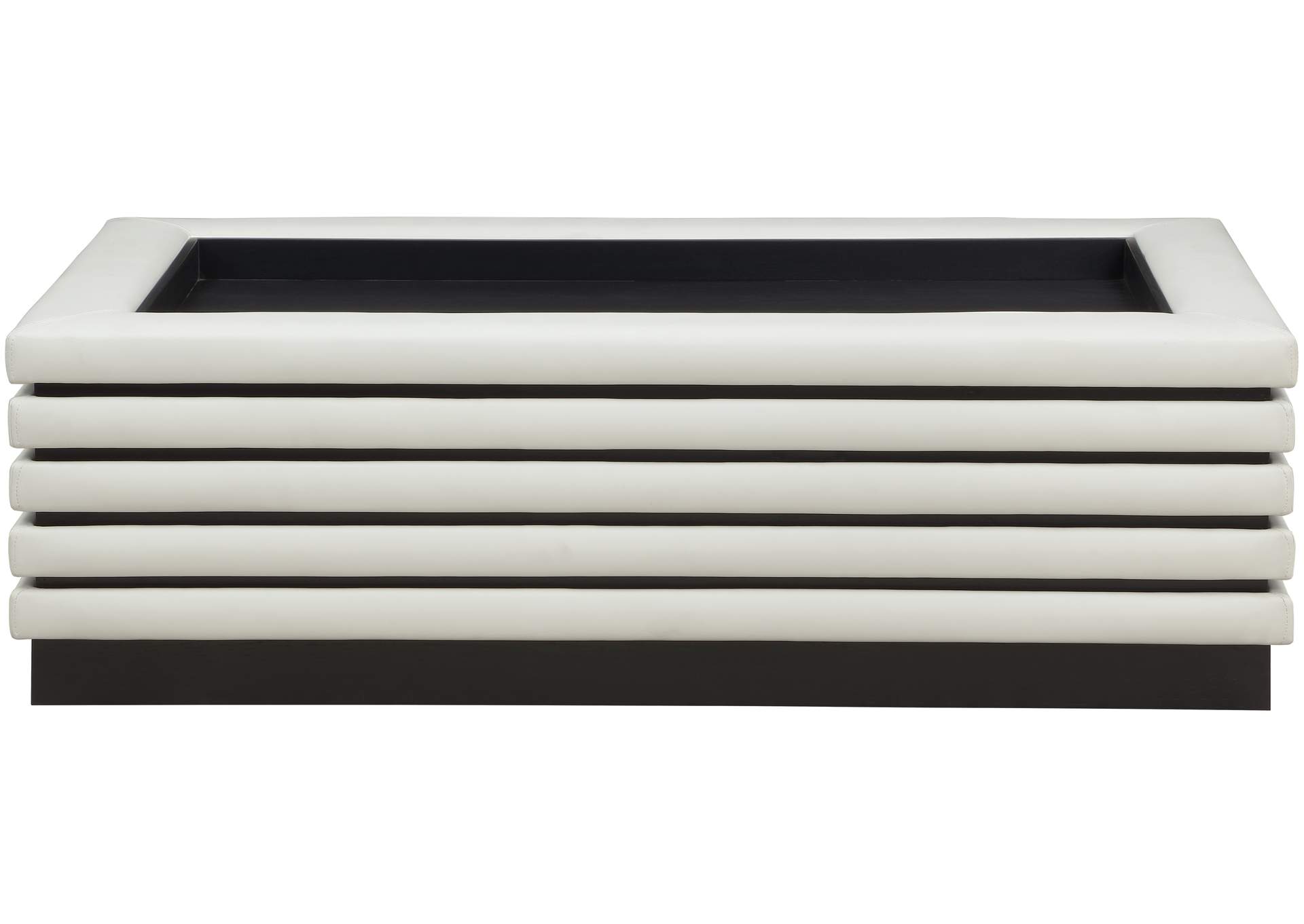 Rory Cream Faux Leather Coffee Table,Meridian Furniture