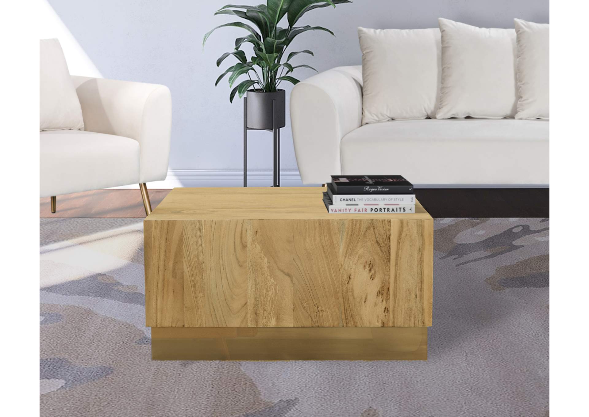 Acacia Gold Coffee Table,Meridian Furniture