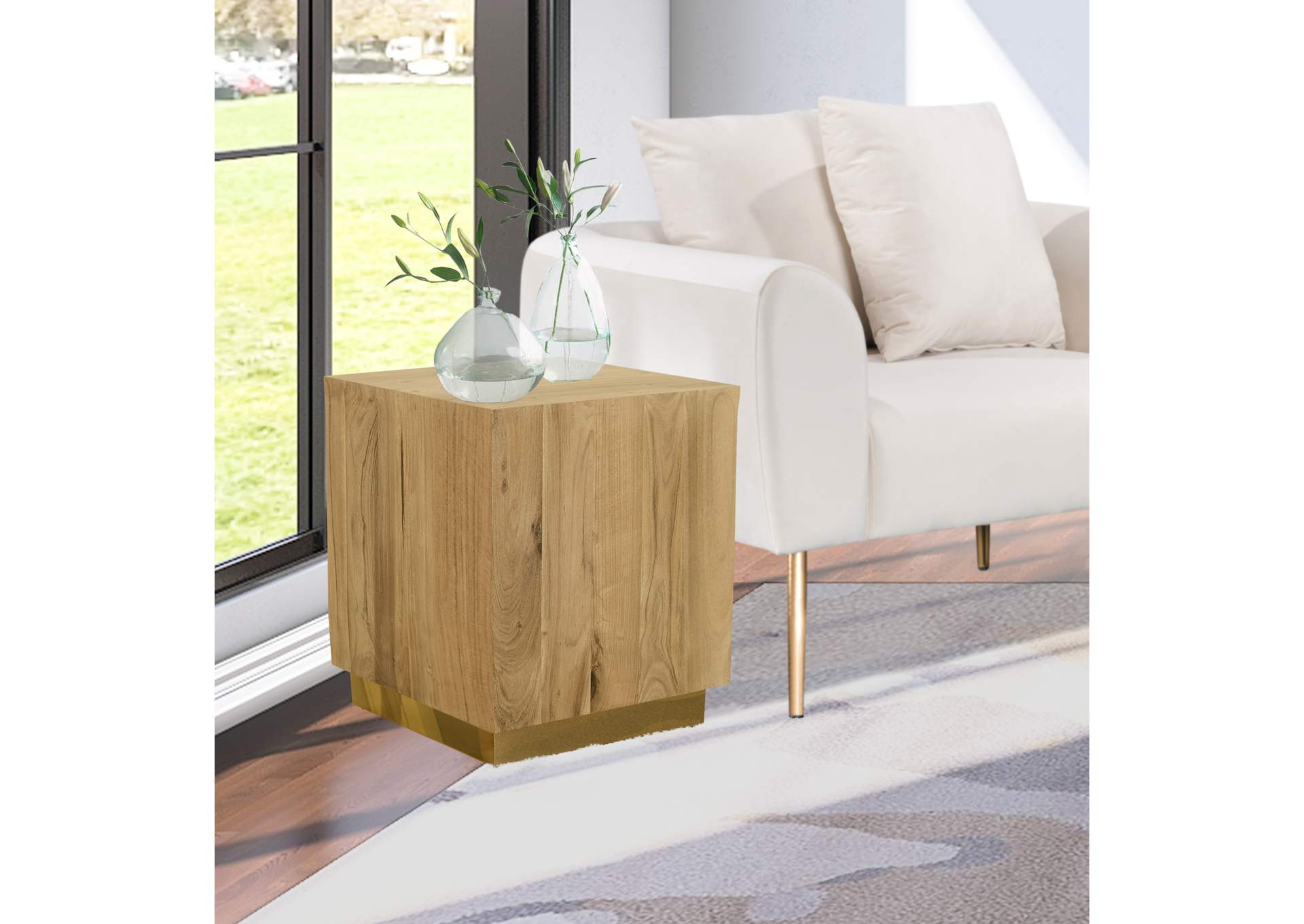 Acacia Gold End Table,Meridian Furniture