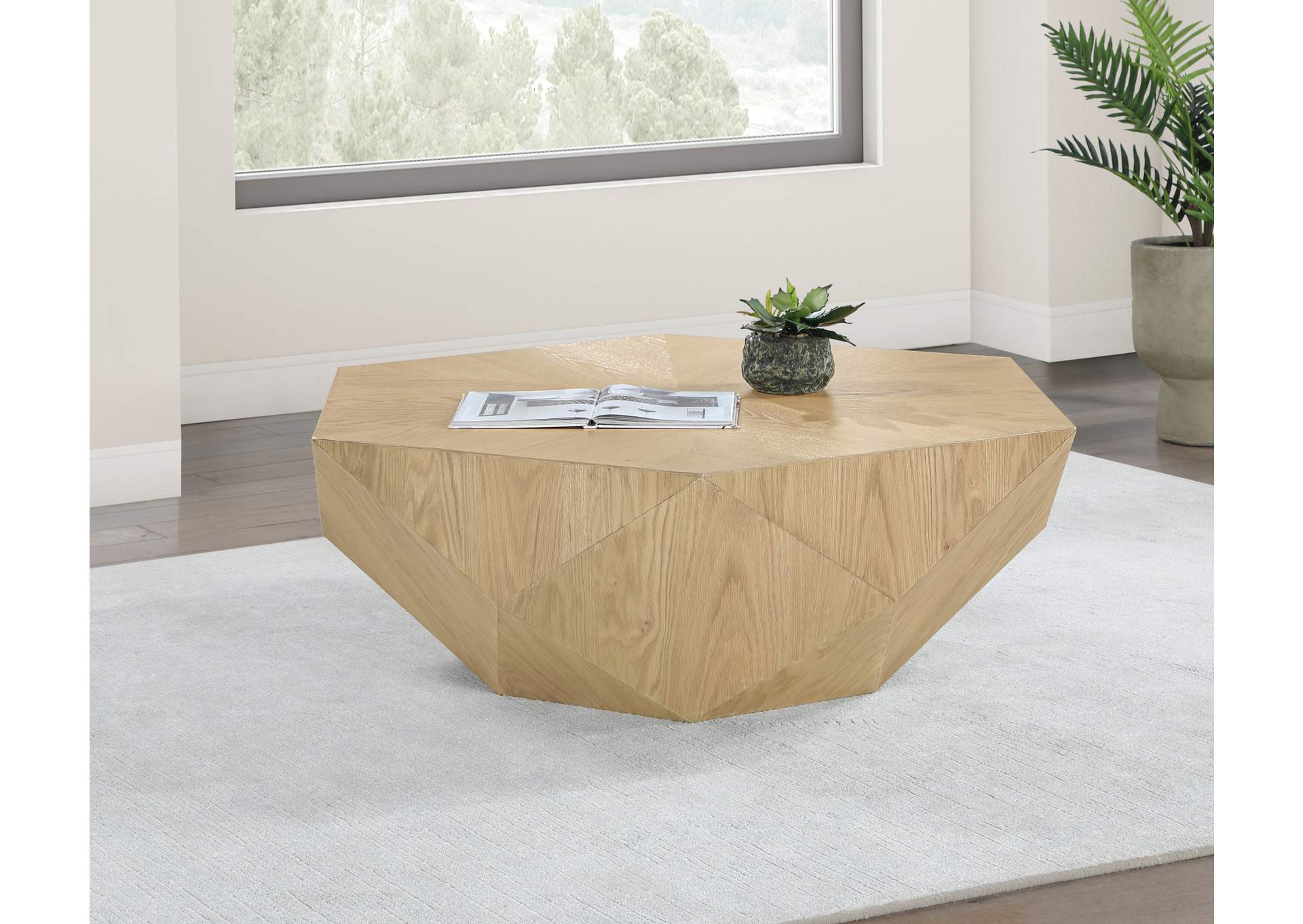 Diamante Oak Coffee Table,Meridian Furniture