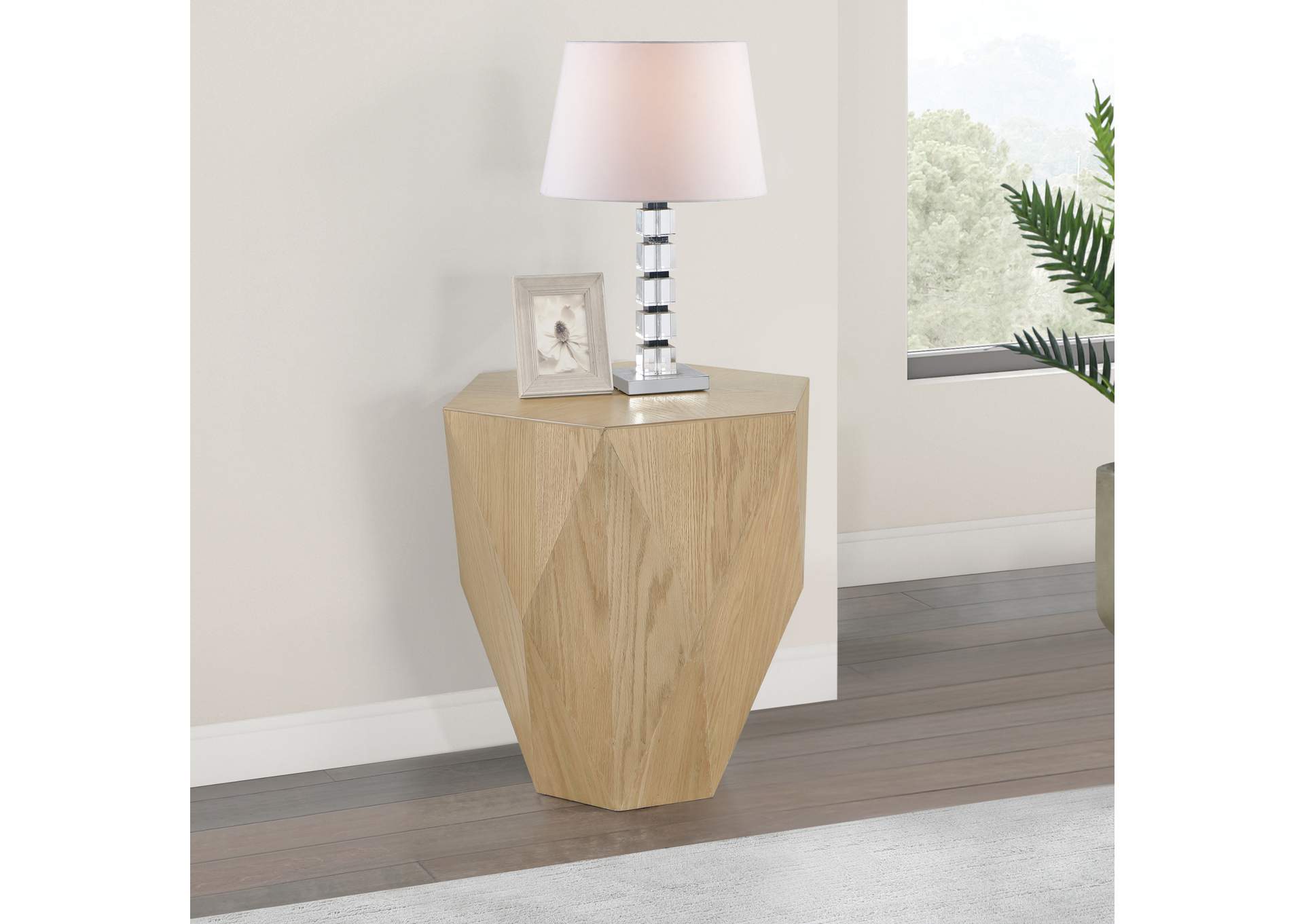 Diamante Oak End Table,Meridian Furniture