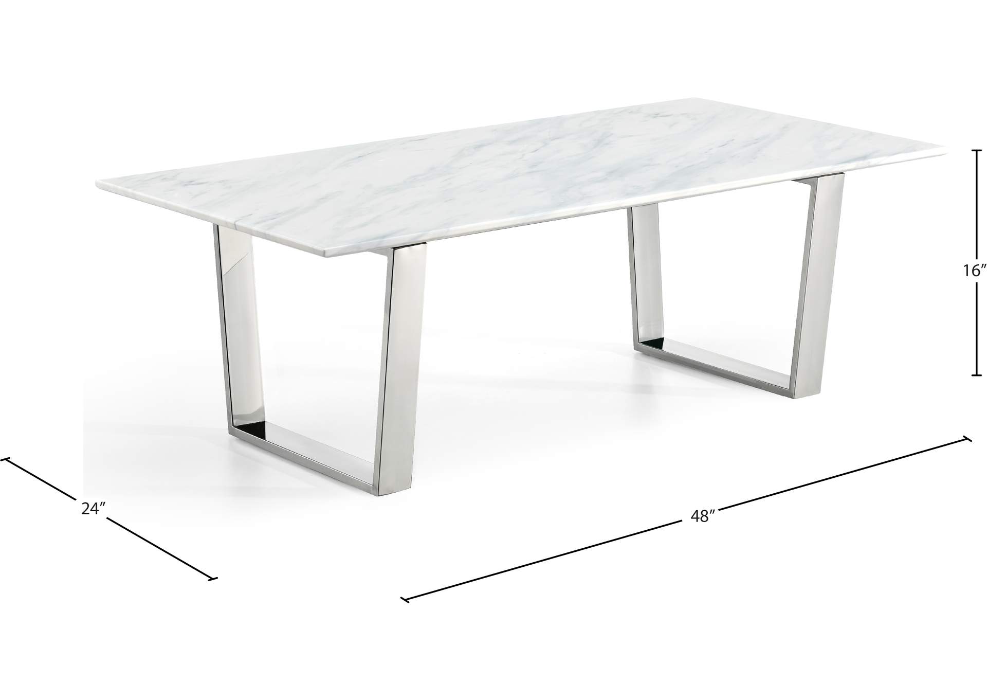 Carlton Chrome Coffee Table,Meridian Furniture