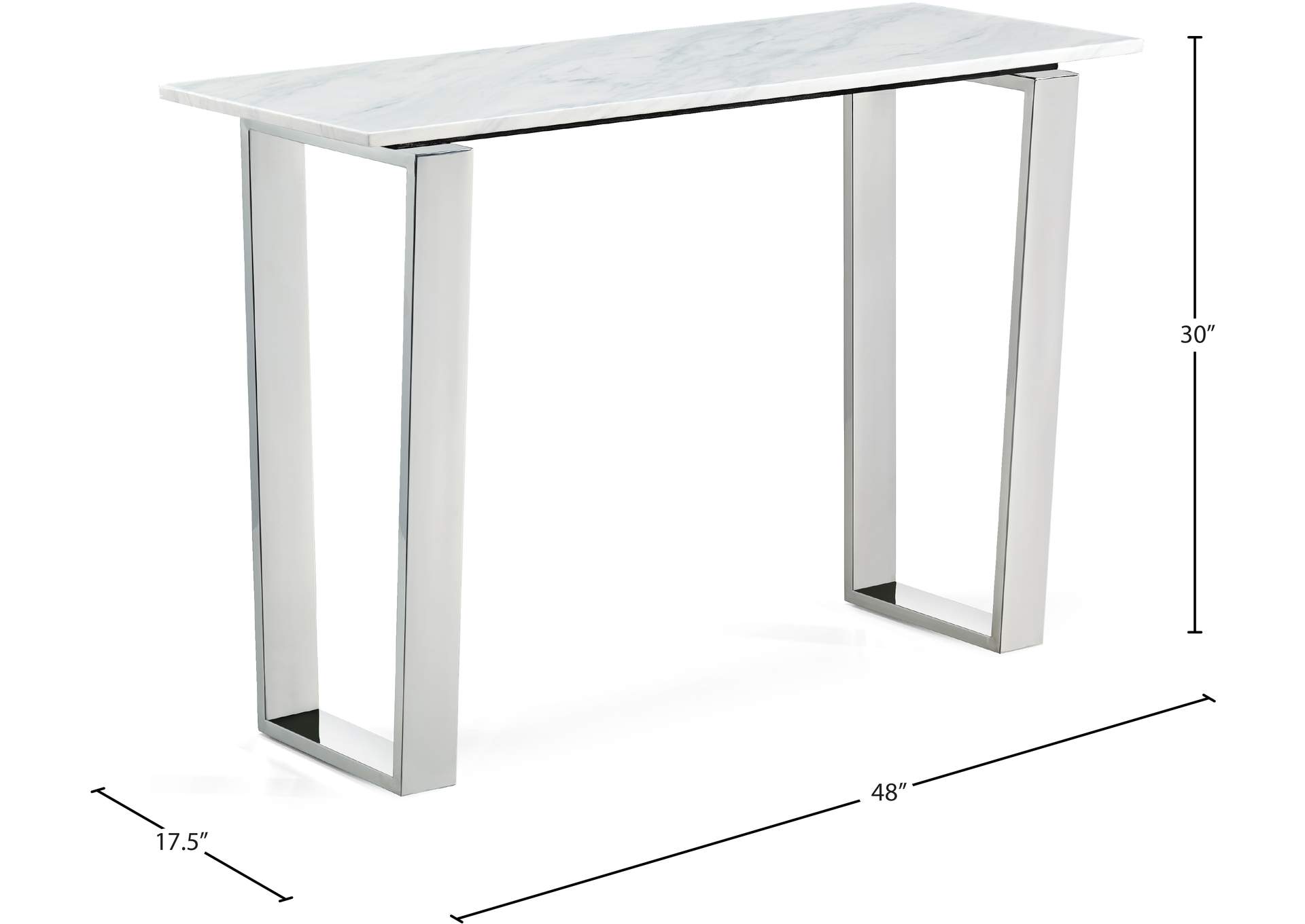 Carlton Chrome Console Table,Meridian Furniture