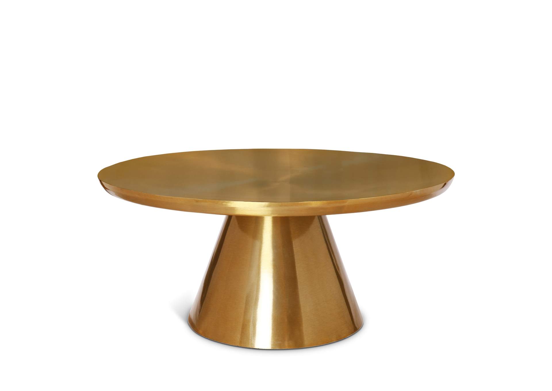 Martini Brushed Gold Coffee Table,Meridian Furniture