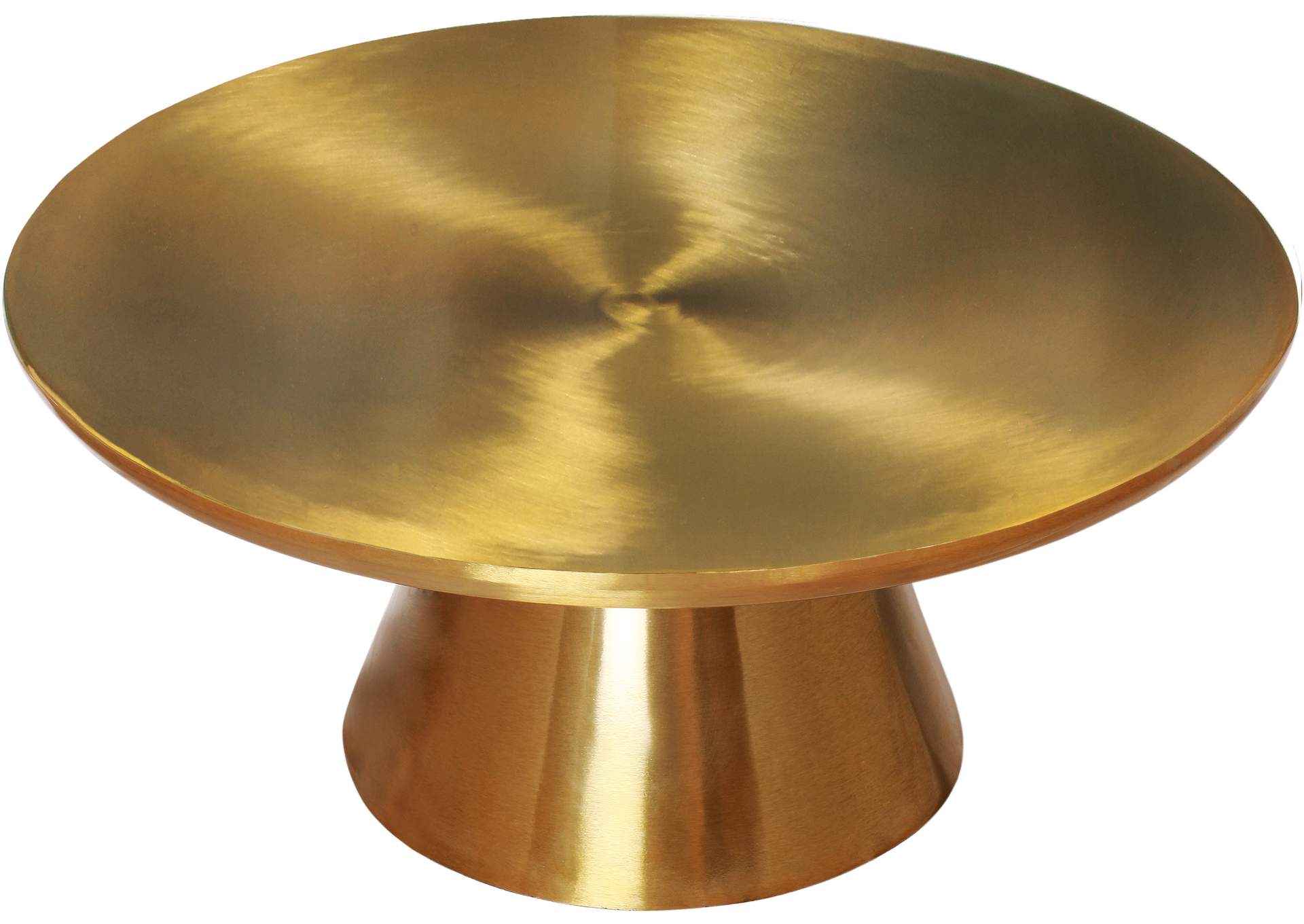 Martini Brushed Gold Coffee Table,Meridian Furniture