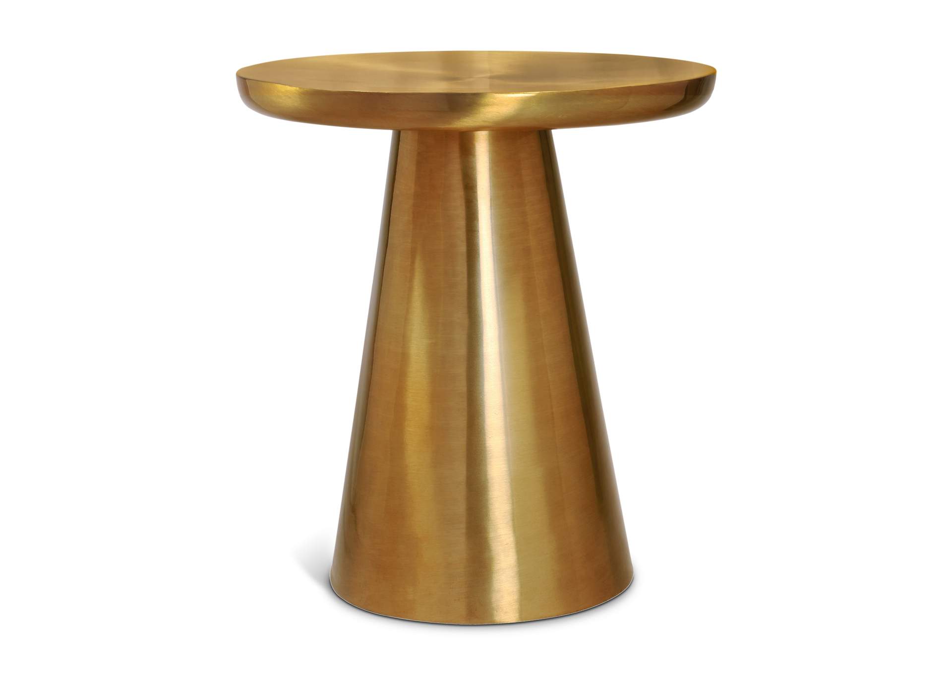 Martini Brushed Gold End Table,Meridian Furniture