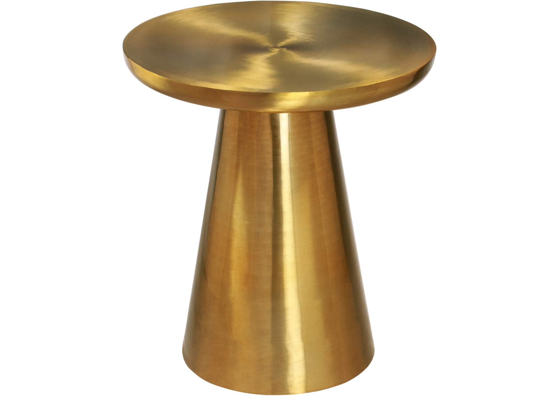 Martini Brushed Gold End Table,Meridian Furniture