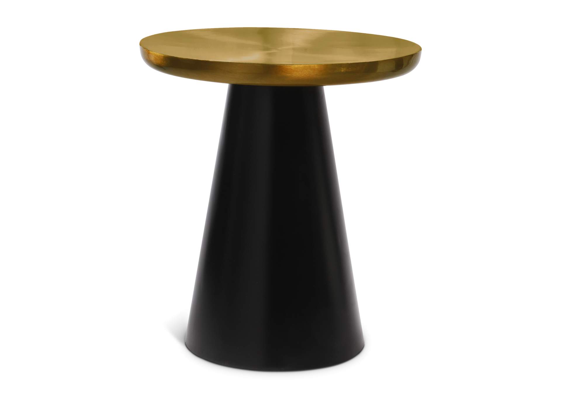 Martini Brushed Gold - Matte Black End Table,Meridian Furniture