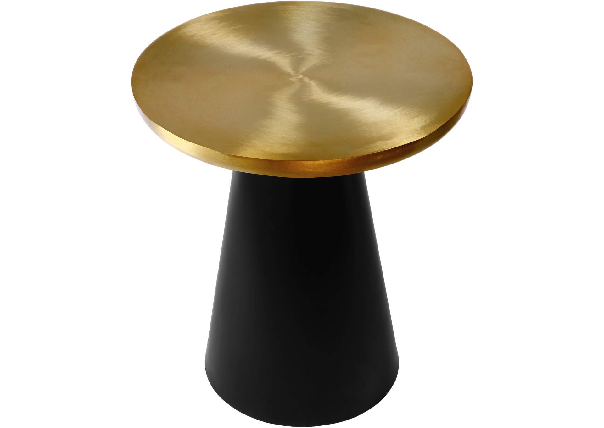 Martini Brushed Gold - Matte Black End Table,Meridian Furniture