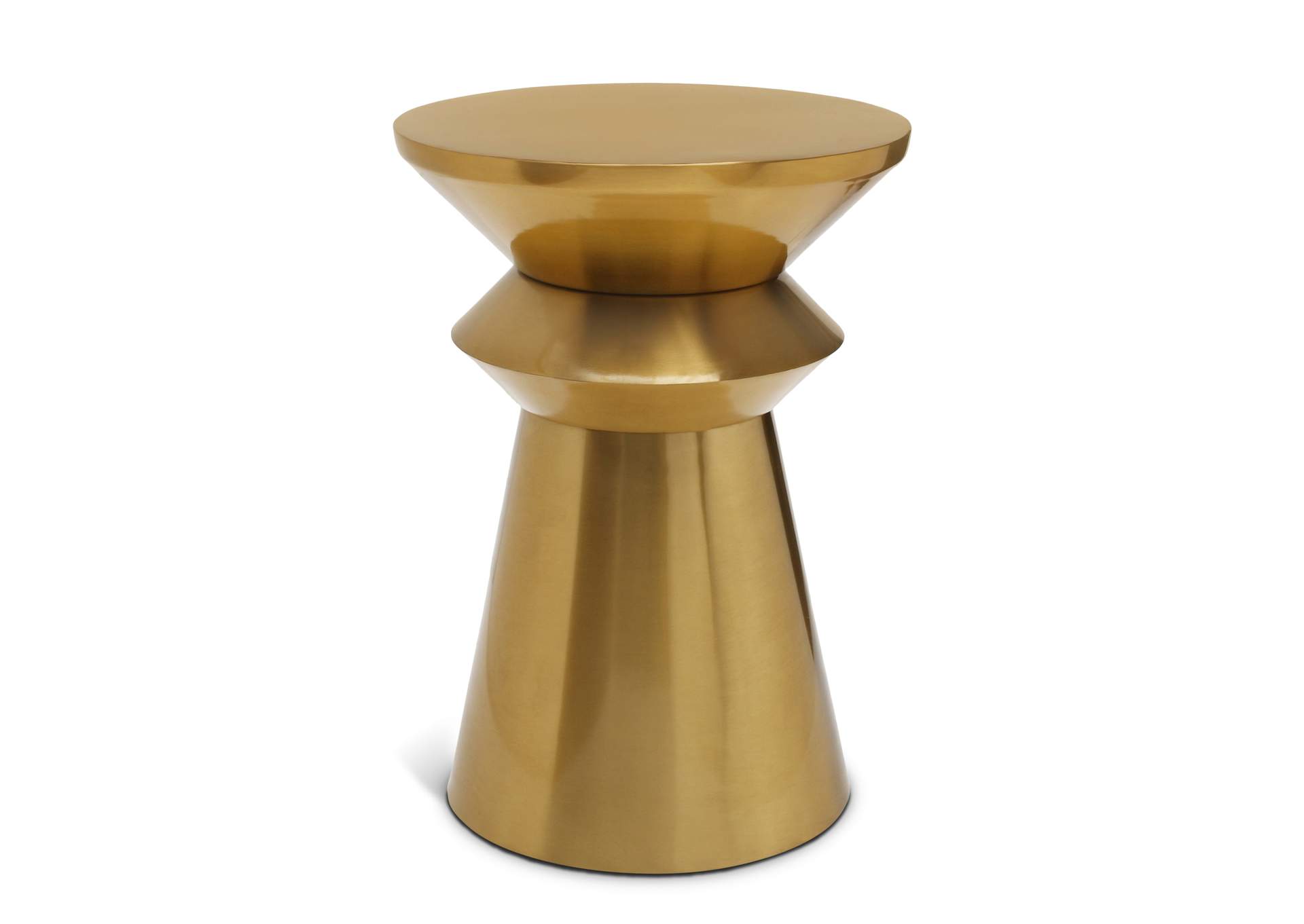 Jai Brushed Gold End Table,Meridian Furniture