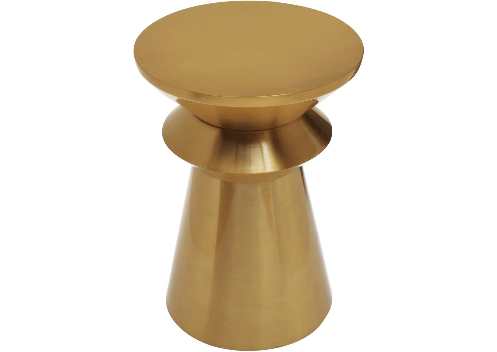 Jai Brushed Gold End Table,Meridian Furniture