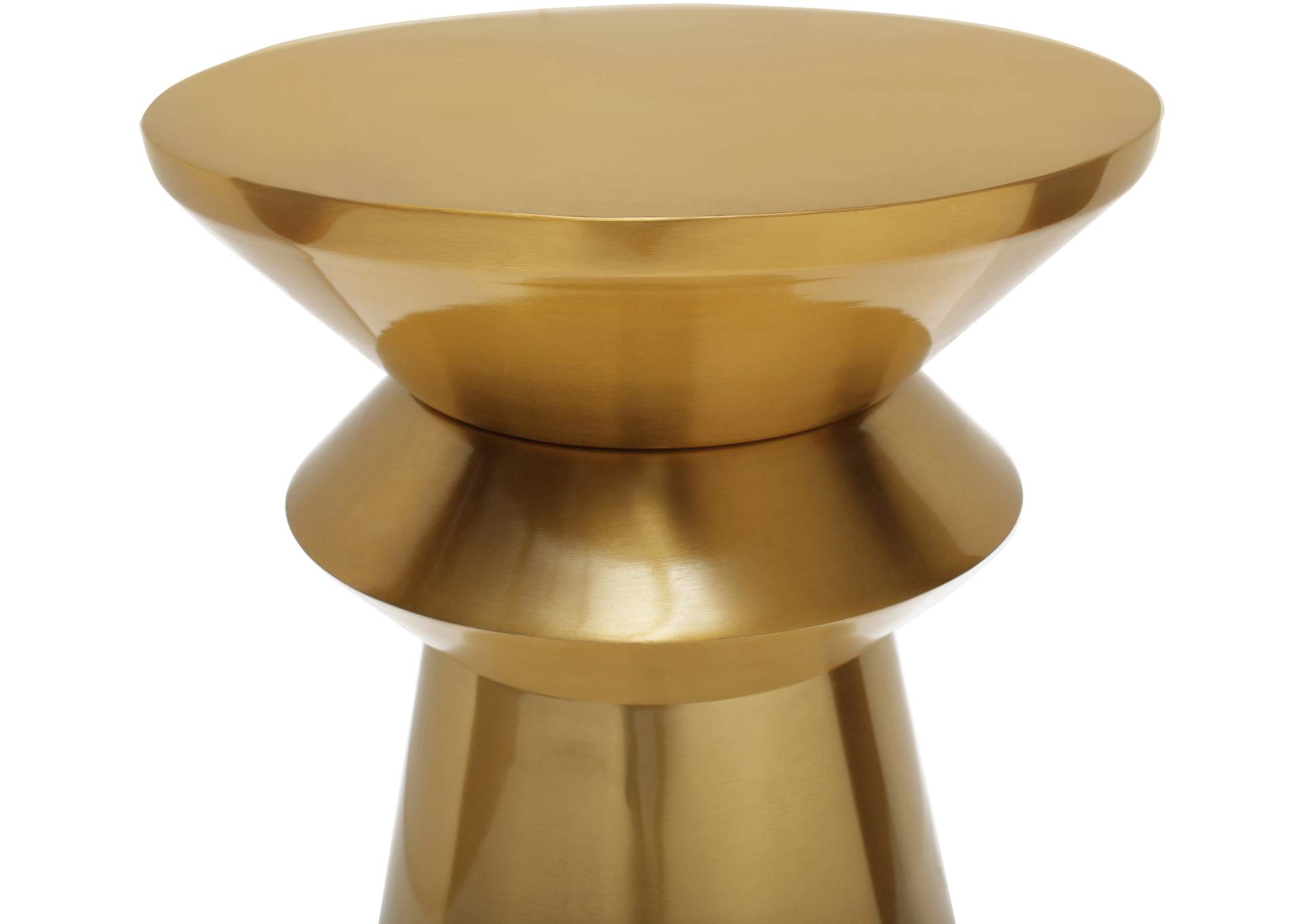 Jai Brushed Gold End Table,Meridian Furniture