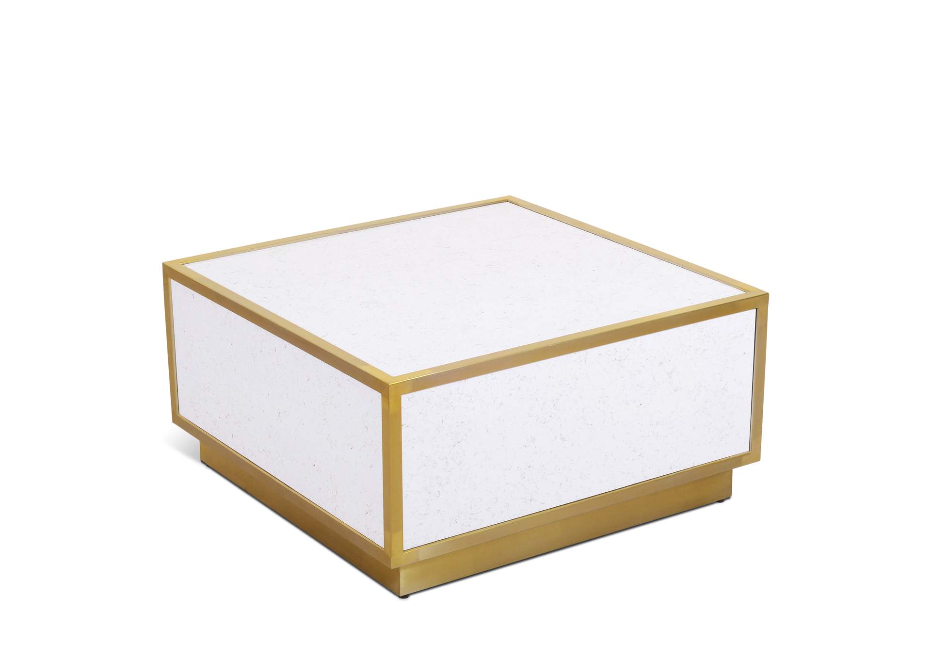 Glitz White Faux Marble Coffee Table,Meridian Furniture