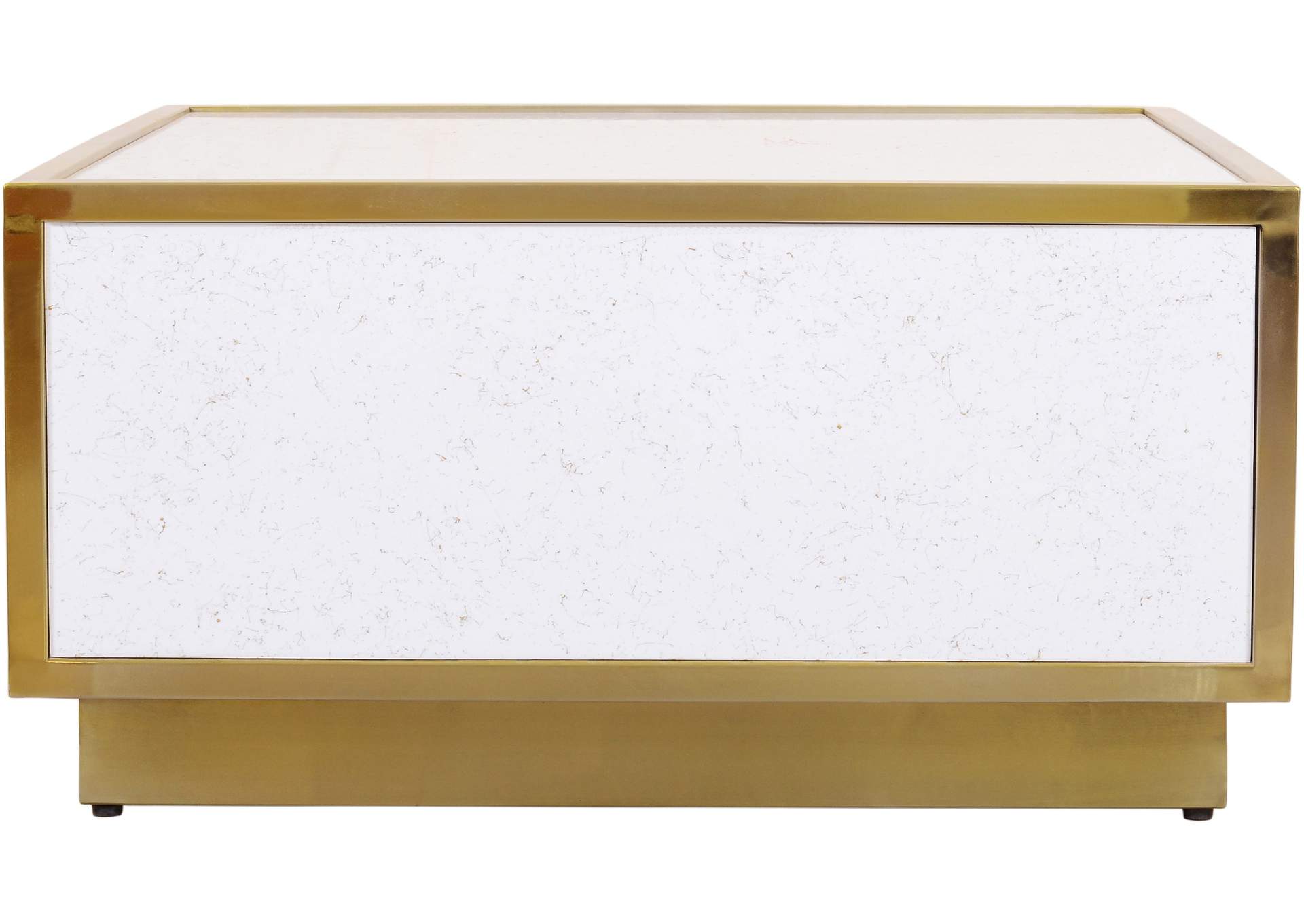 Glitz White Faux Marble Coffee Table,Meridian Furniture