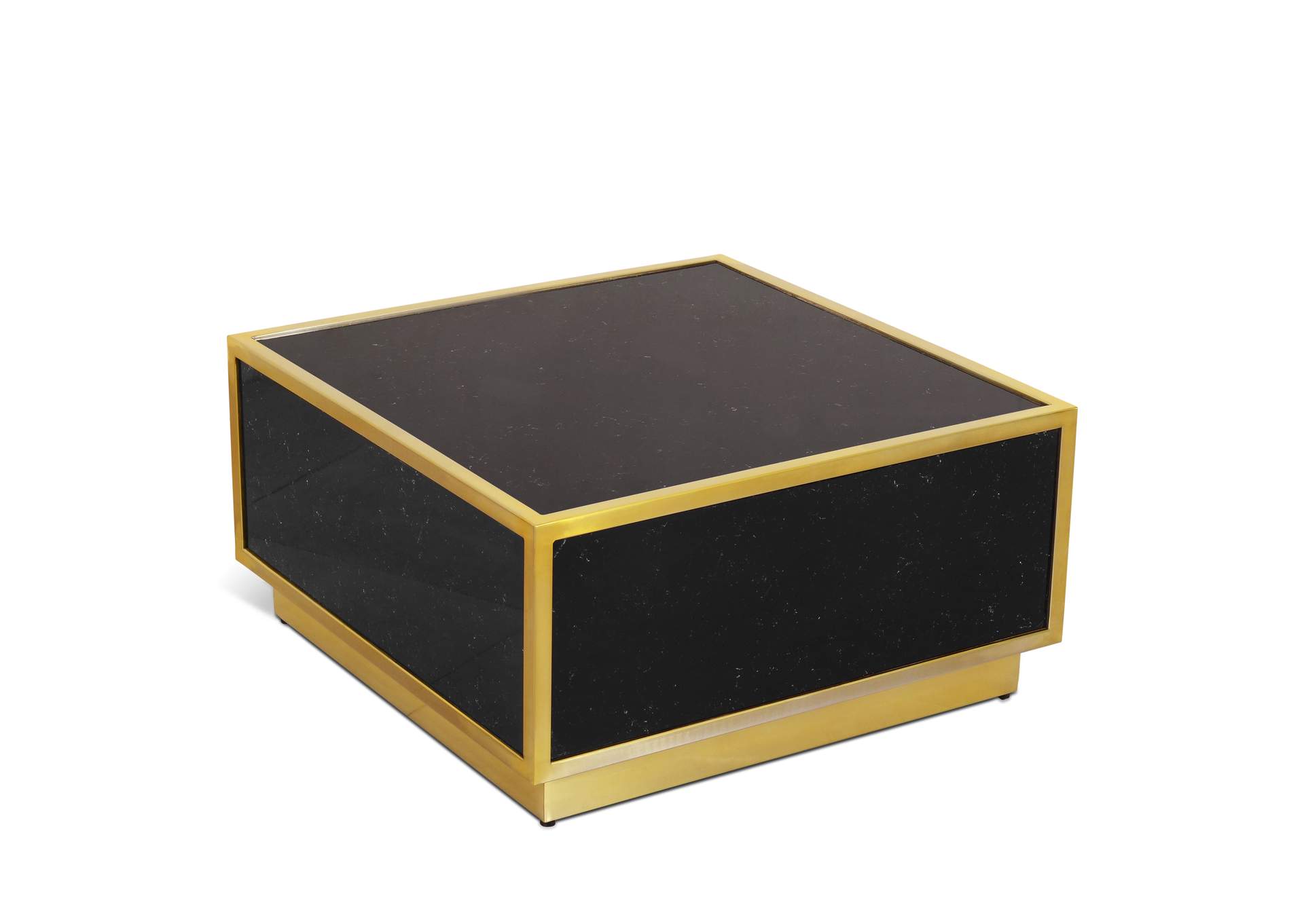 Glitz Black Faux Marble Coffee Table,Meridian Furniture