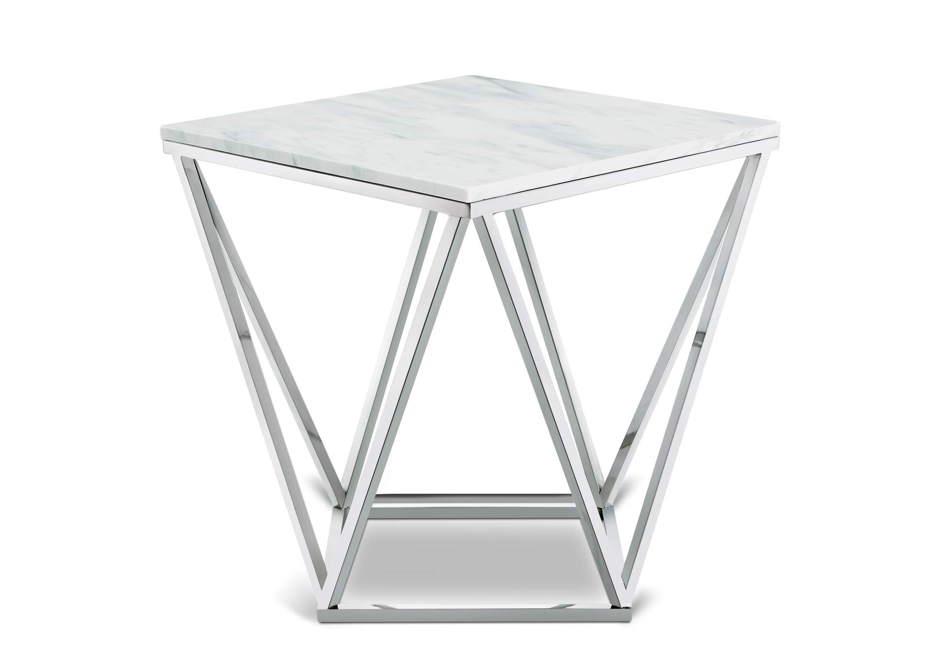 Skyler Chrome End Table,Meridian Furniture